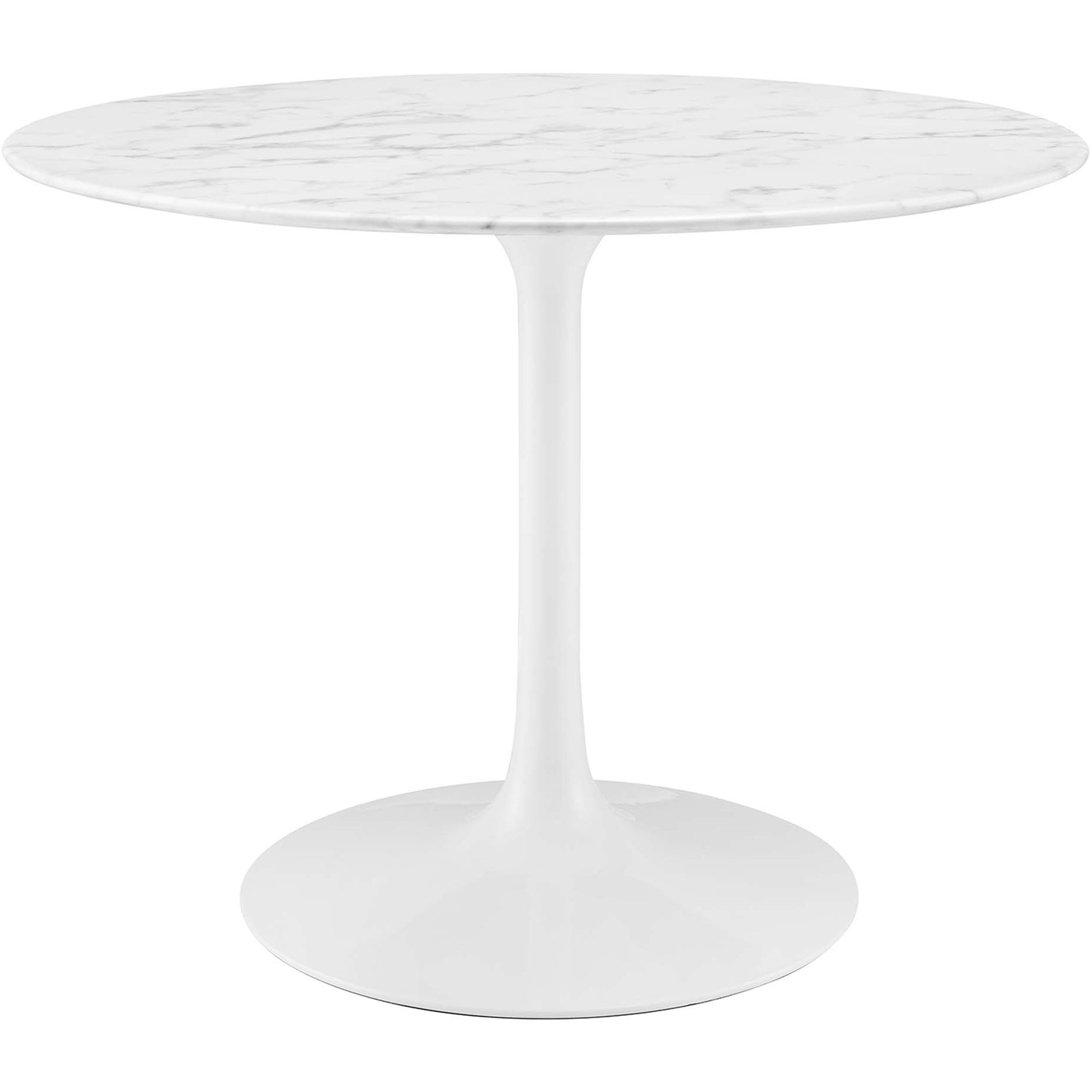 Lipton Round Faux Marble Dining Table White