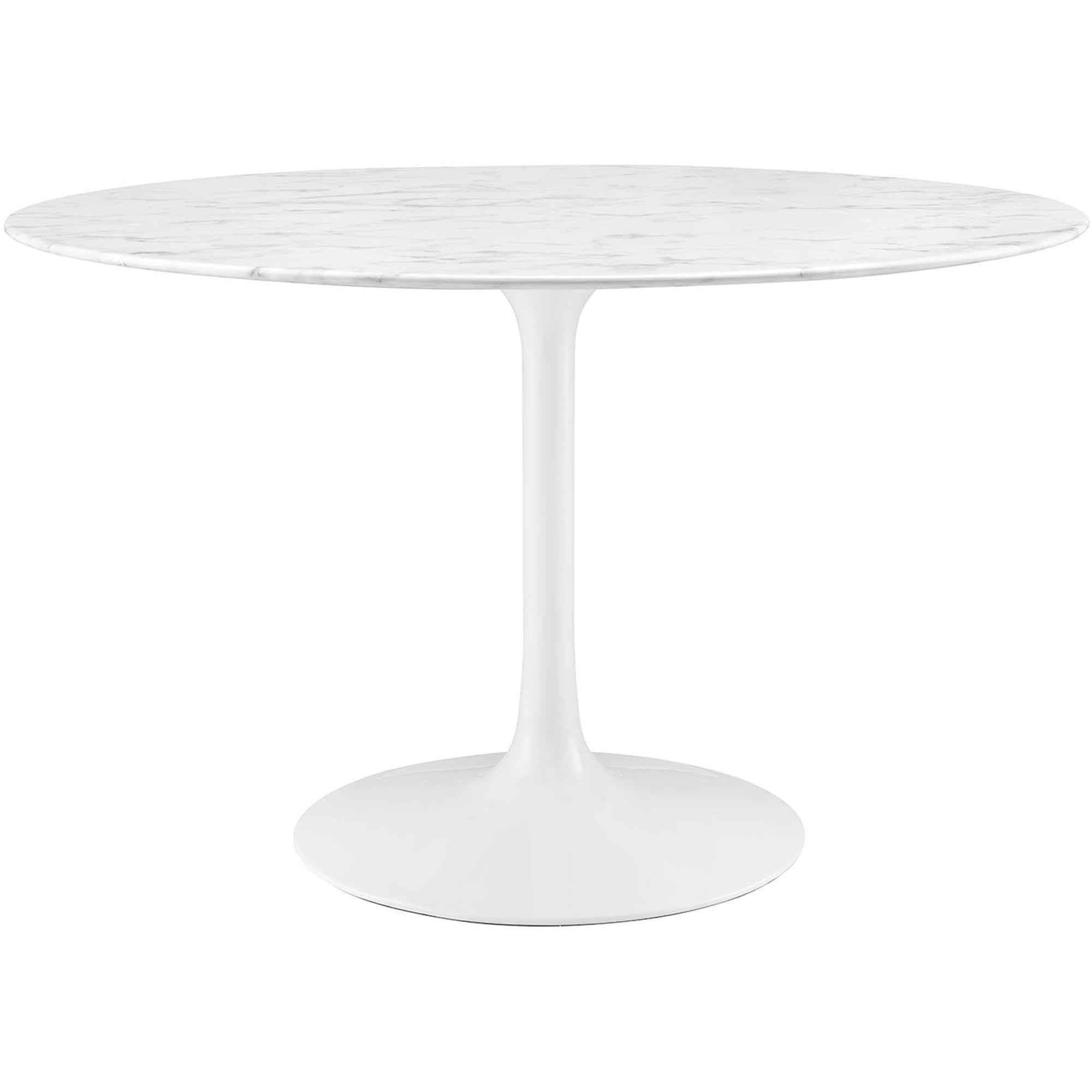 Lipton Round Faux Marble Dining Table White