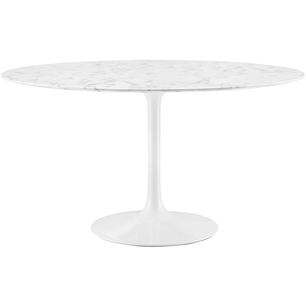Lipton Round Faux Marble Dining Table White
