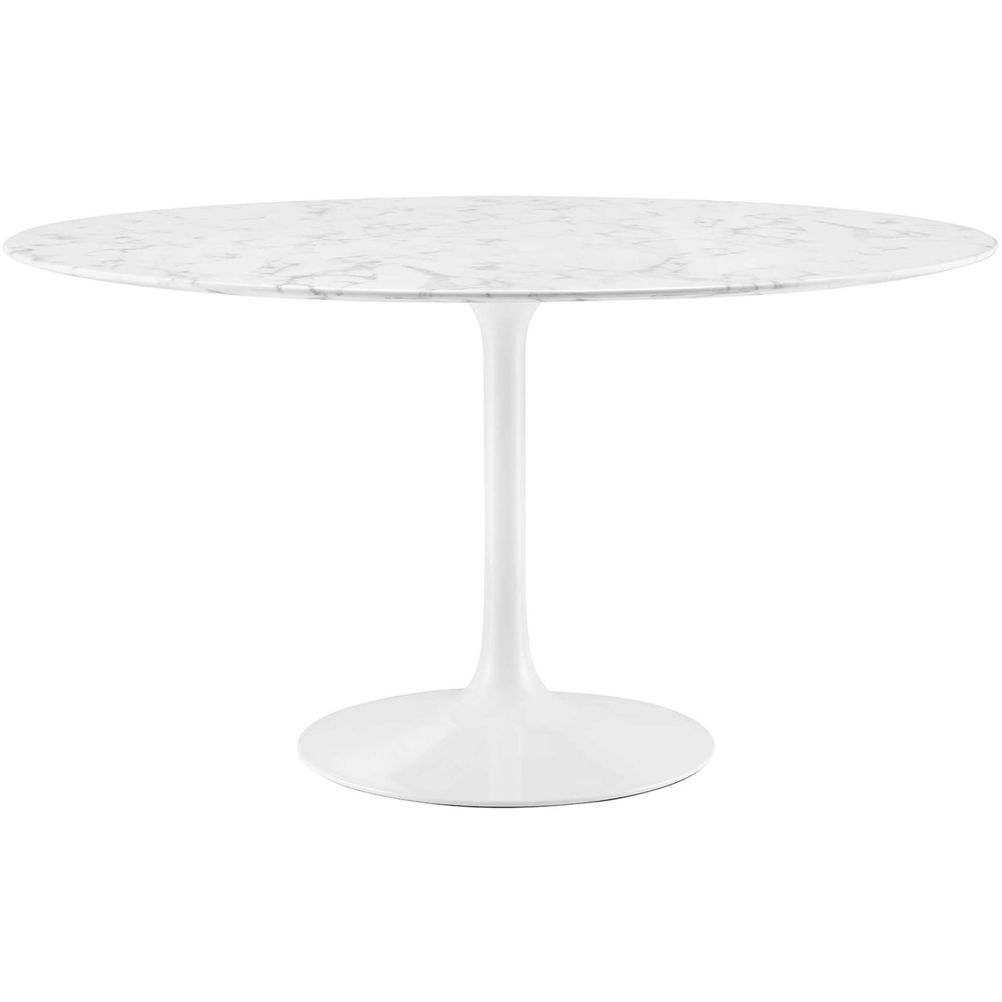 Lipton Round Faux Marble Dining Table White