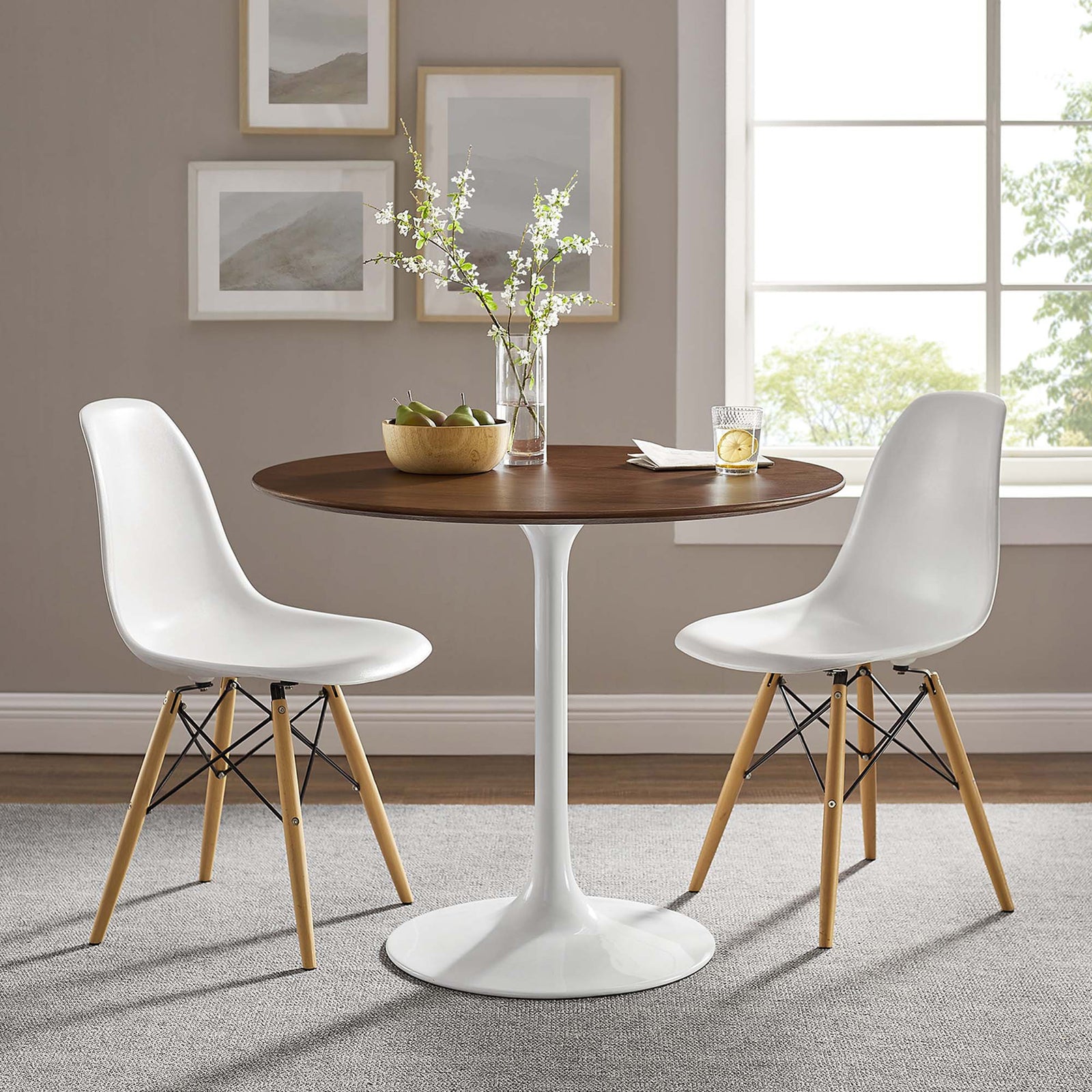 Lore Round Dining Table Walnut