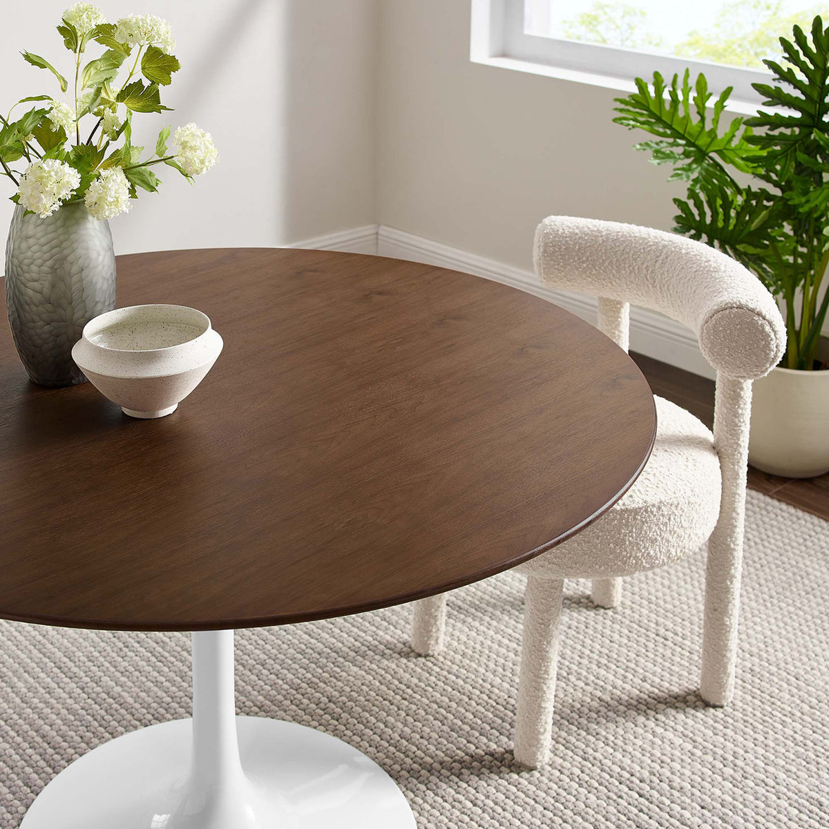 Lore Round Dining Table Walnut