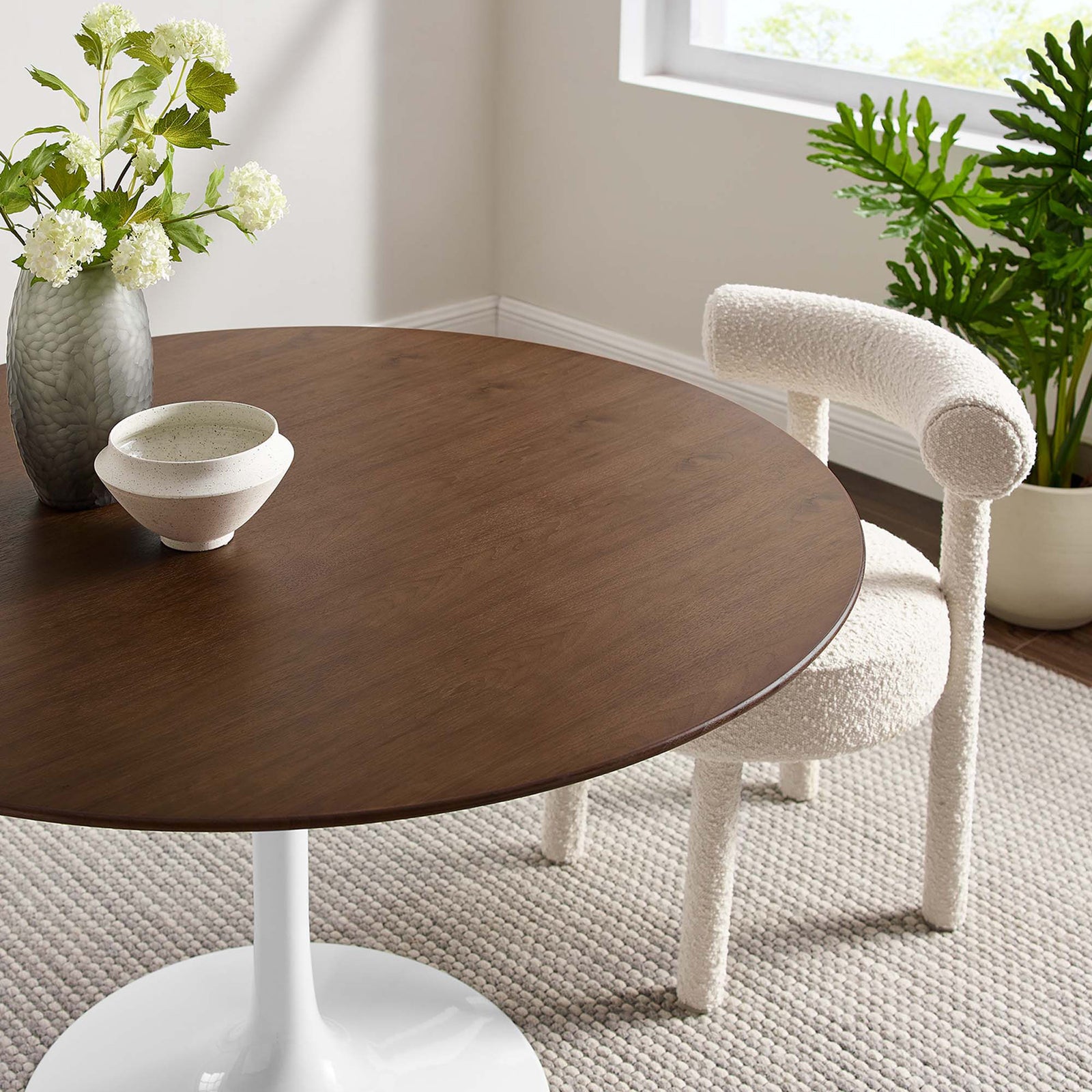 Lore Round Dining Table Walnut