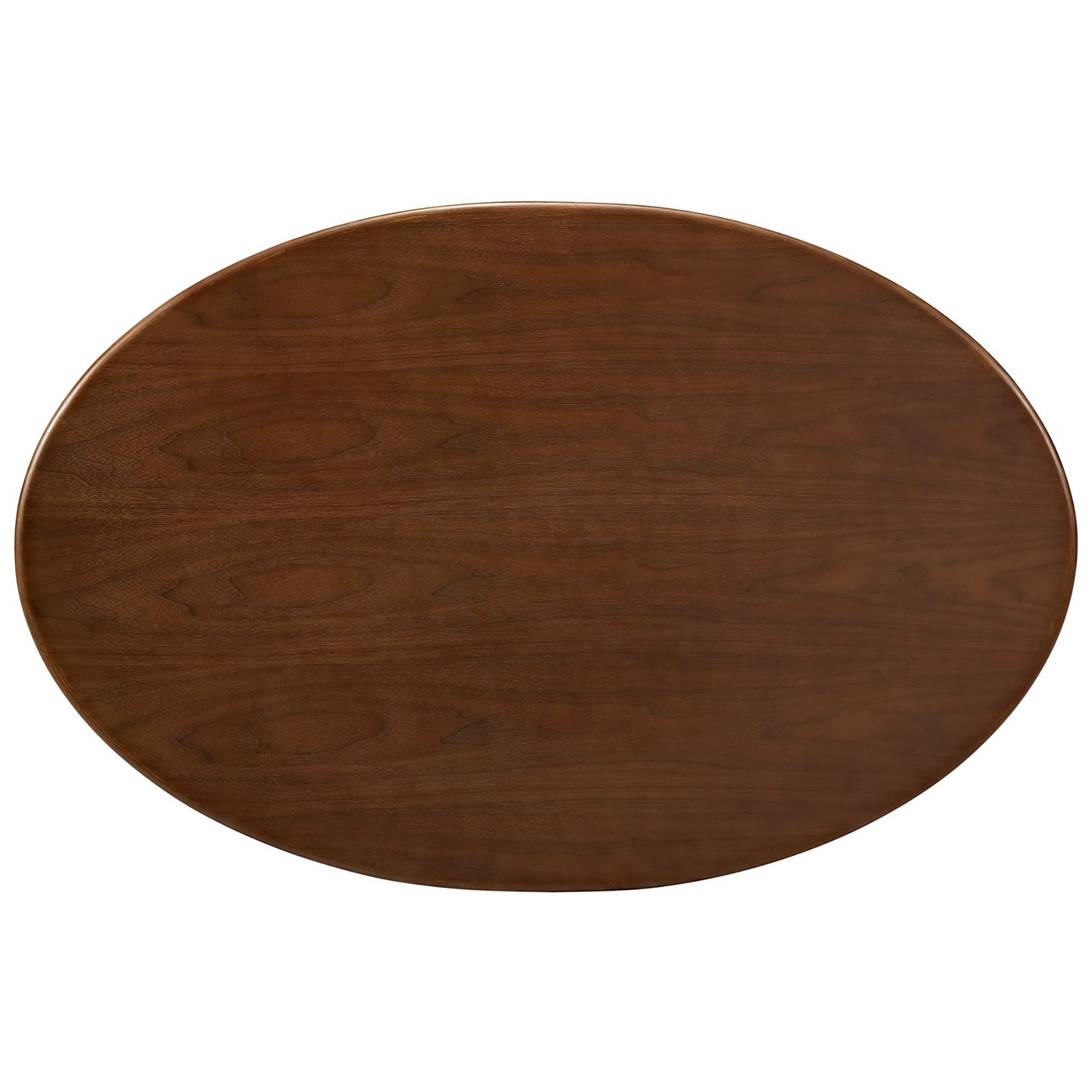Lipton Oval Wood Coffee Table Walnut/White