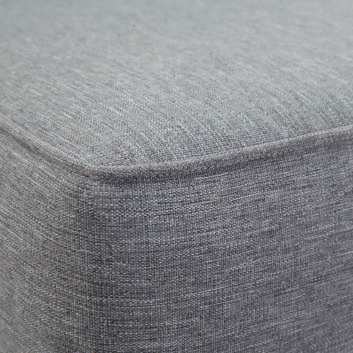 Heathered gray outdoor cushion fabric with a subtle woven texture || EEI-1150-NAT-GRY-SET || swatch_studio