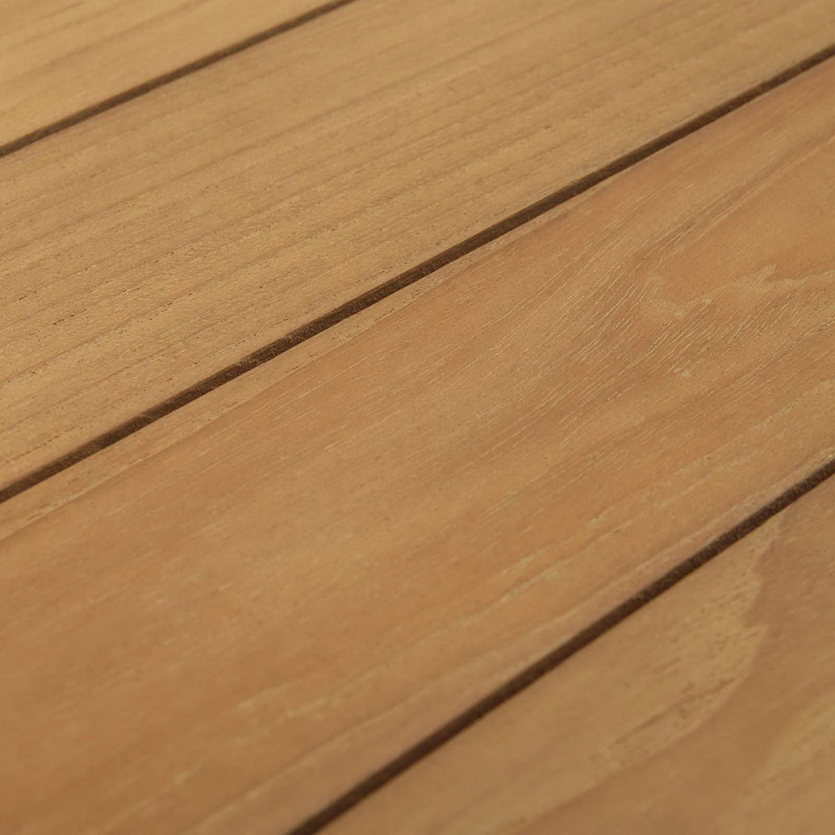 Teak tabletop boards highlighting warm tone and subtle linear grain. || EEI-1153-NAT || swatch_studio