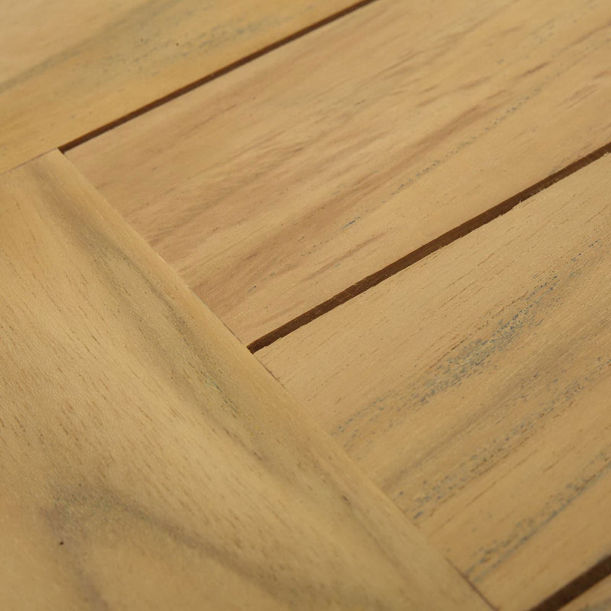 Natural teak wood grain with subtle color variation creates a warm, organic finish on the tabletop. || EEI-1155-NAT || swatch_studio
