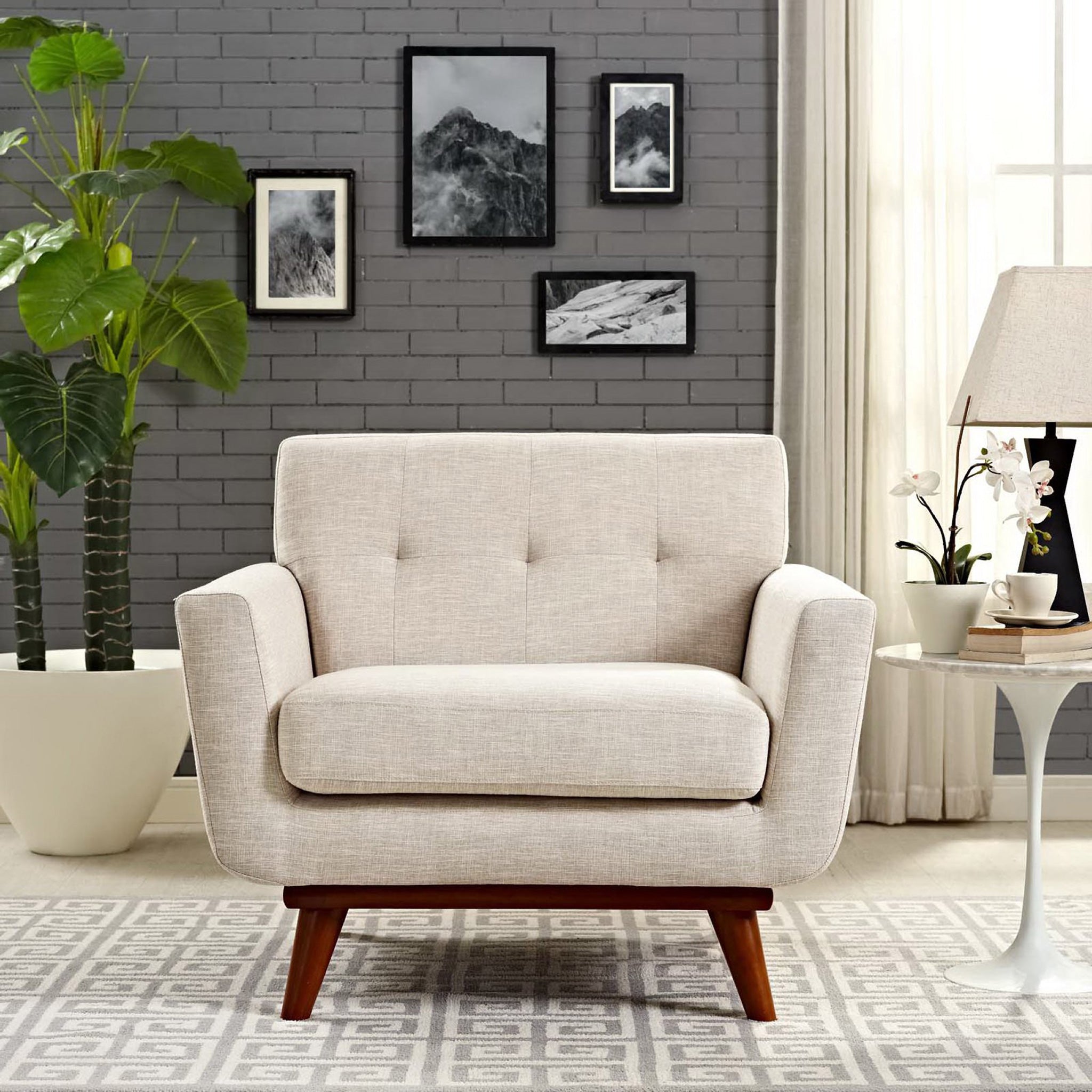 Englewood Upholstered Armchair Beige
