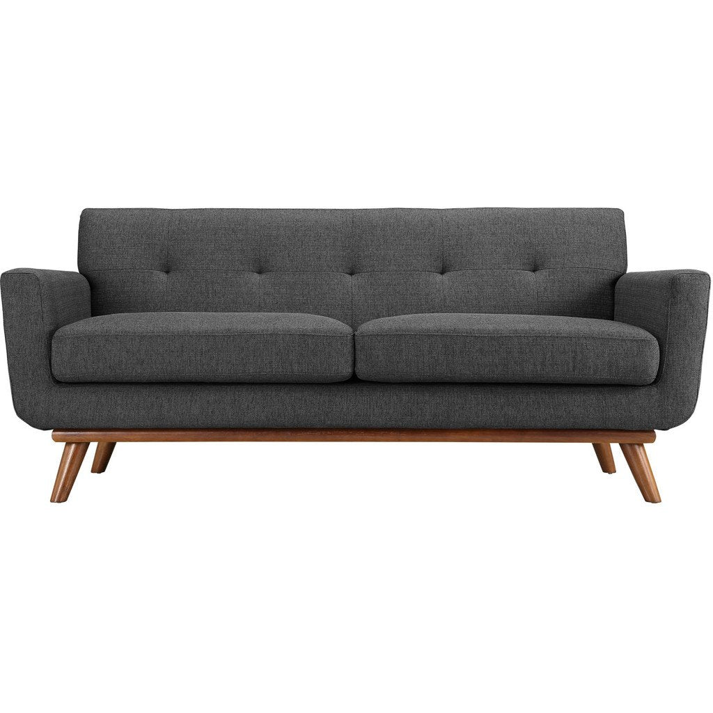 Emory Upholstered Loveseat Gray