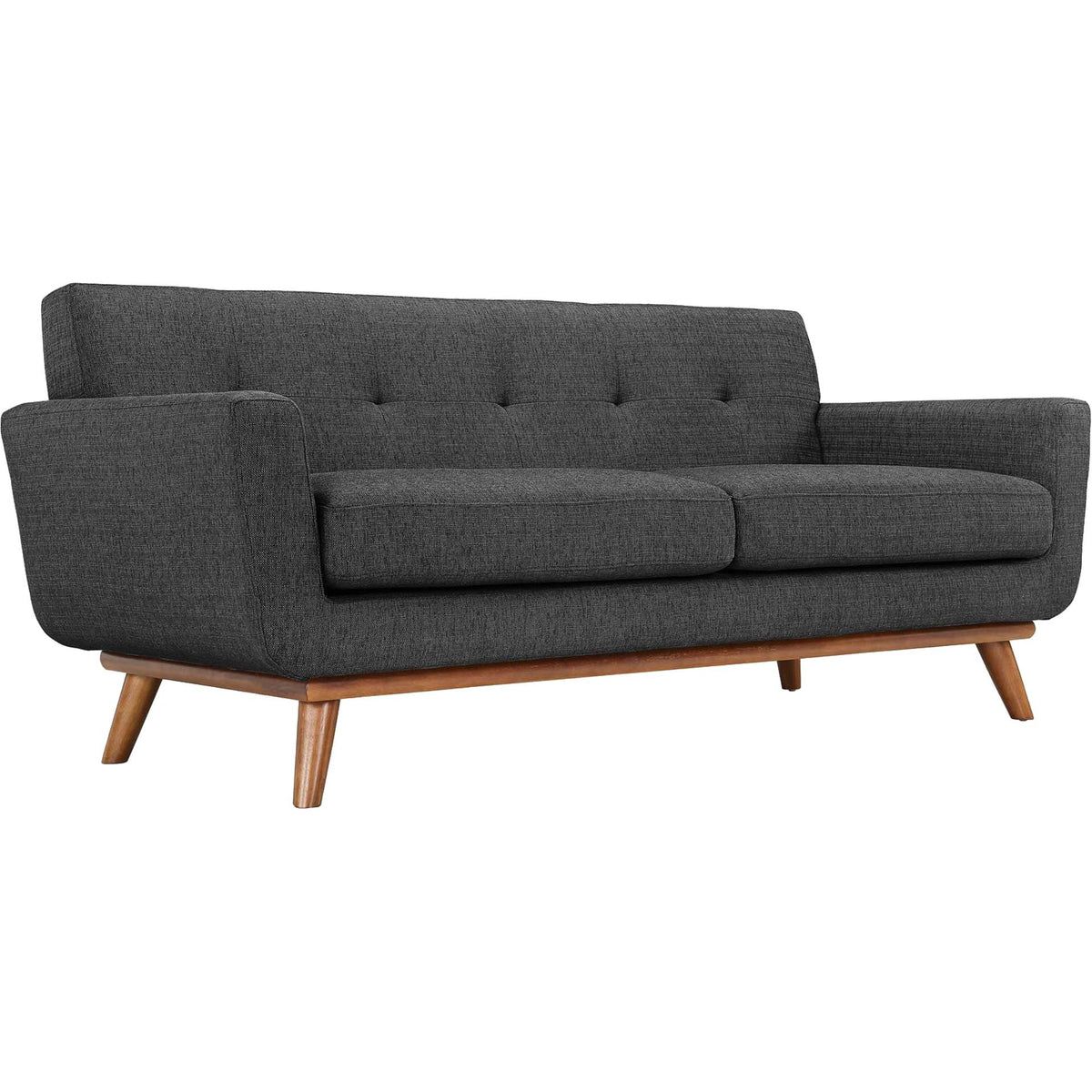 Emory Upholstered Loveseat Gray