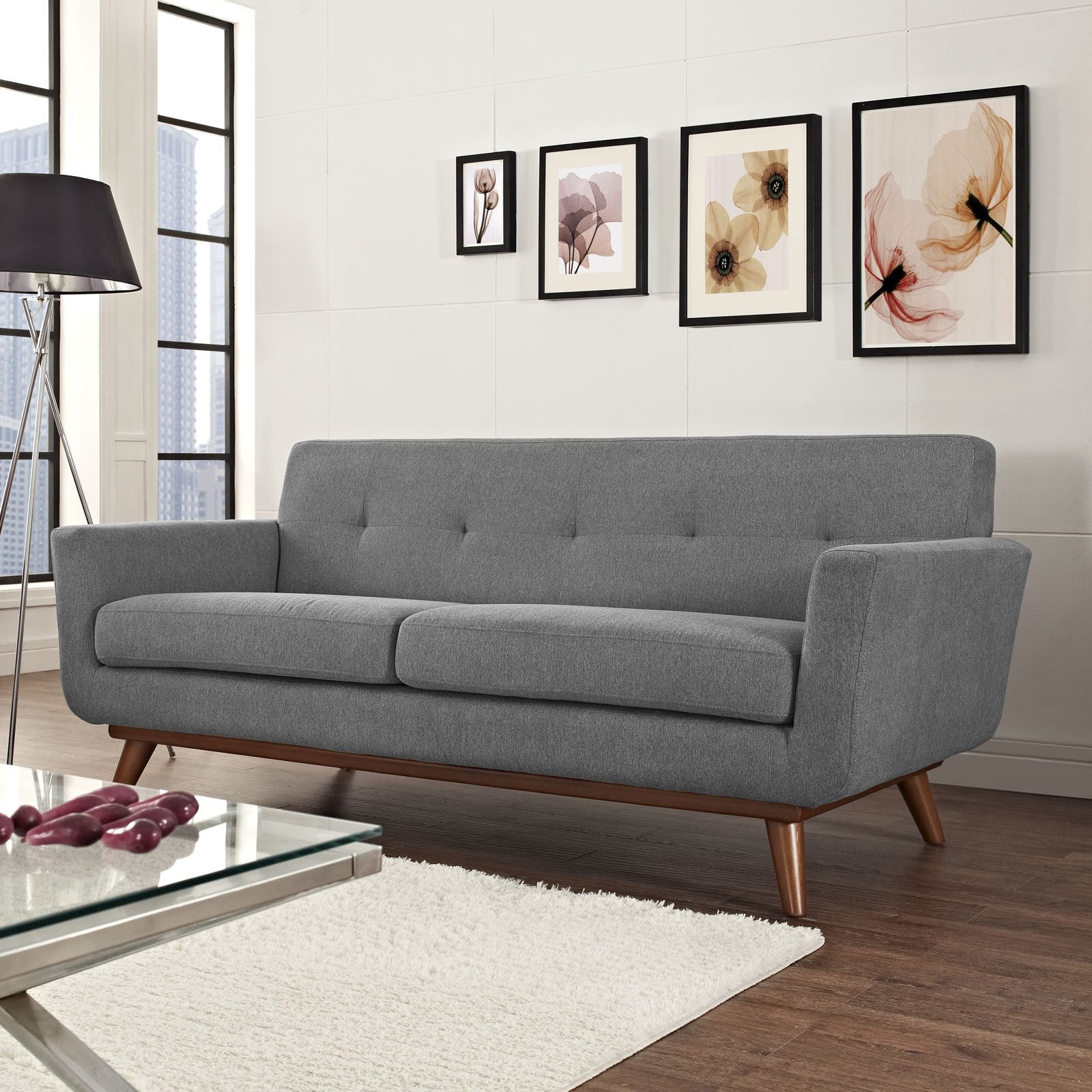 Emory Upholstered Loveseat Expectation Gray