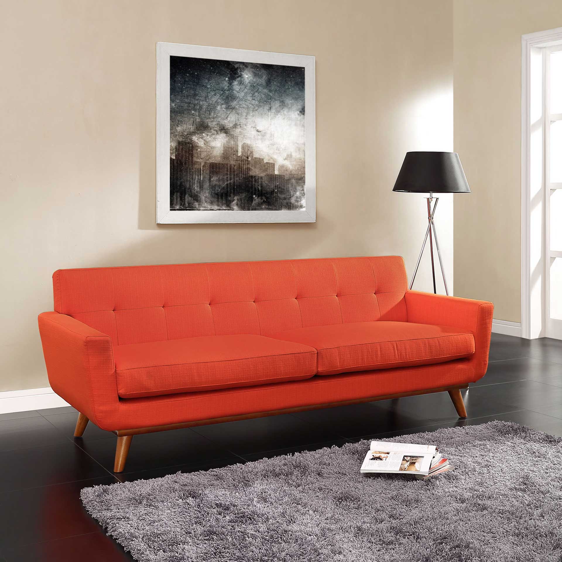 Emory Upholstered Sofa Atomic Red