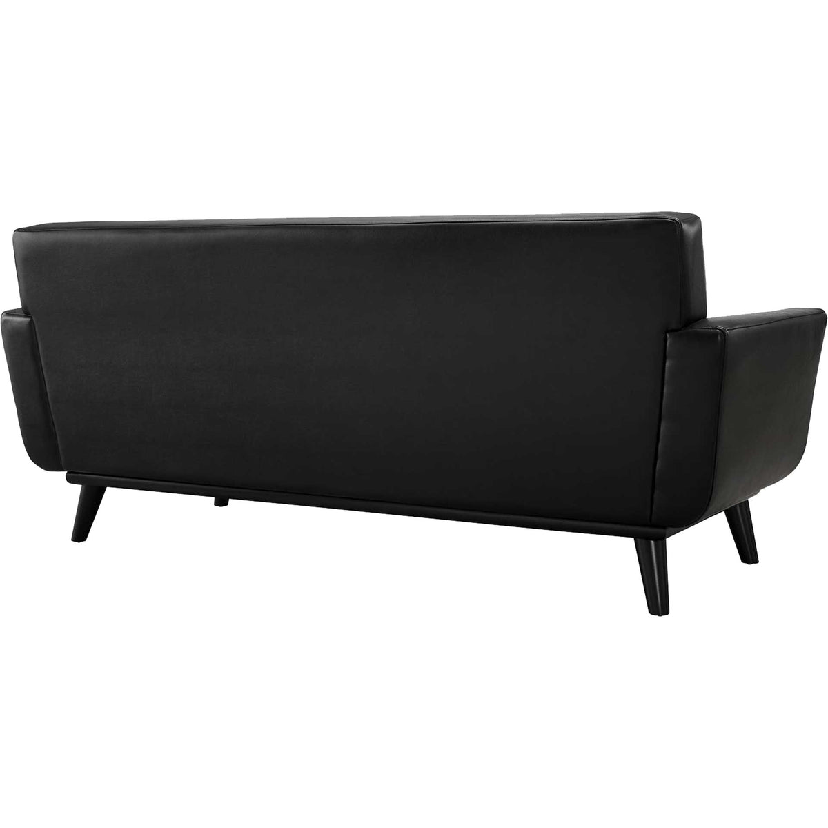 Emory Leather Loveseat Black