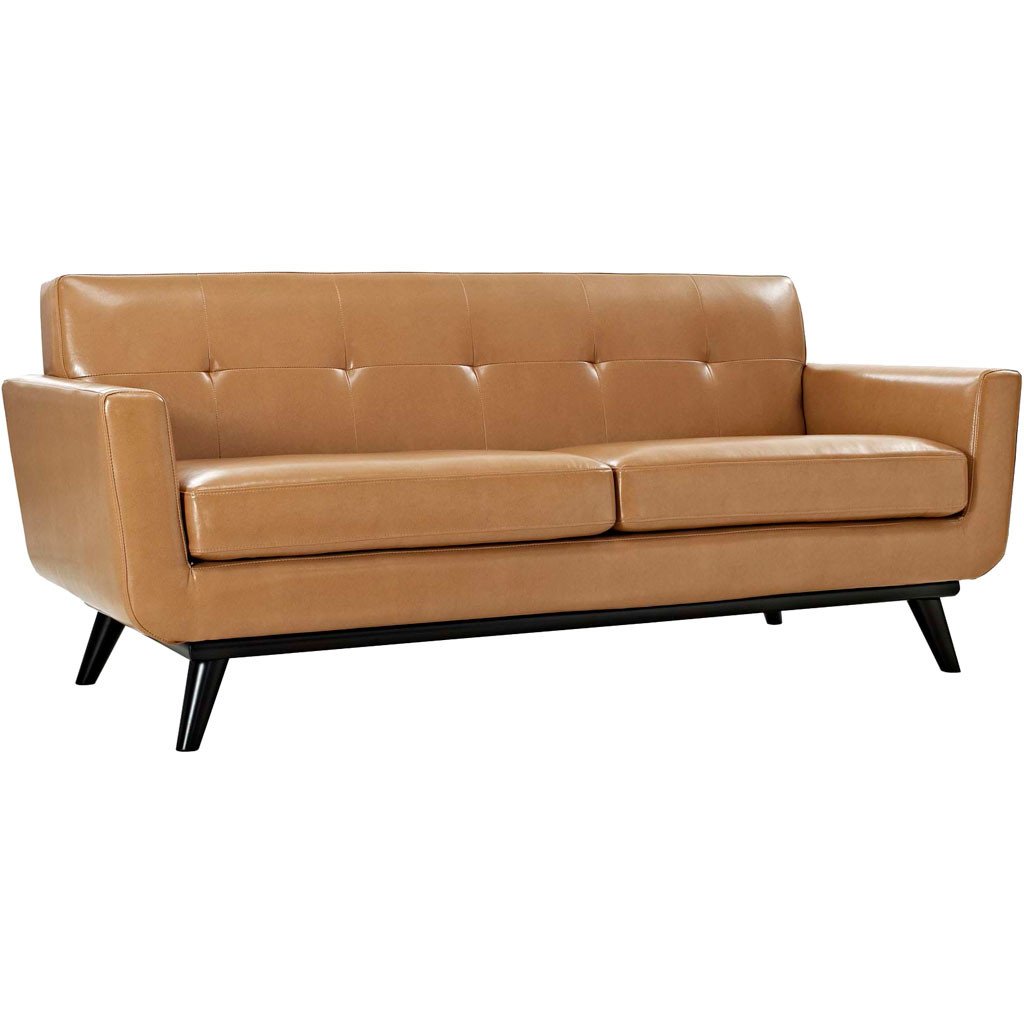 Emory Leather Loveseat Tan