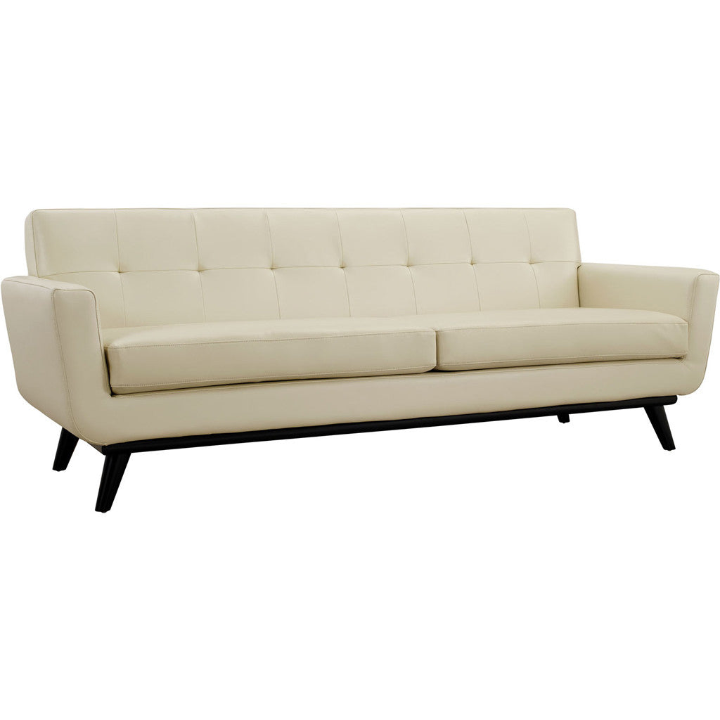 Emory Leather Sofa Beige