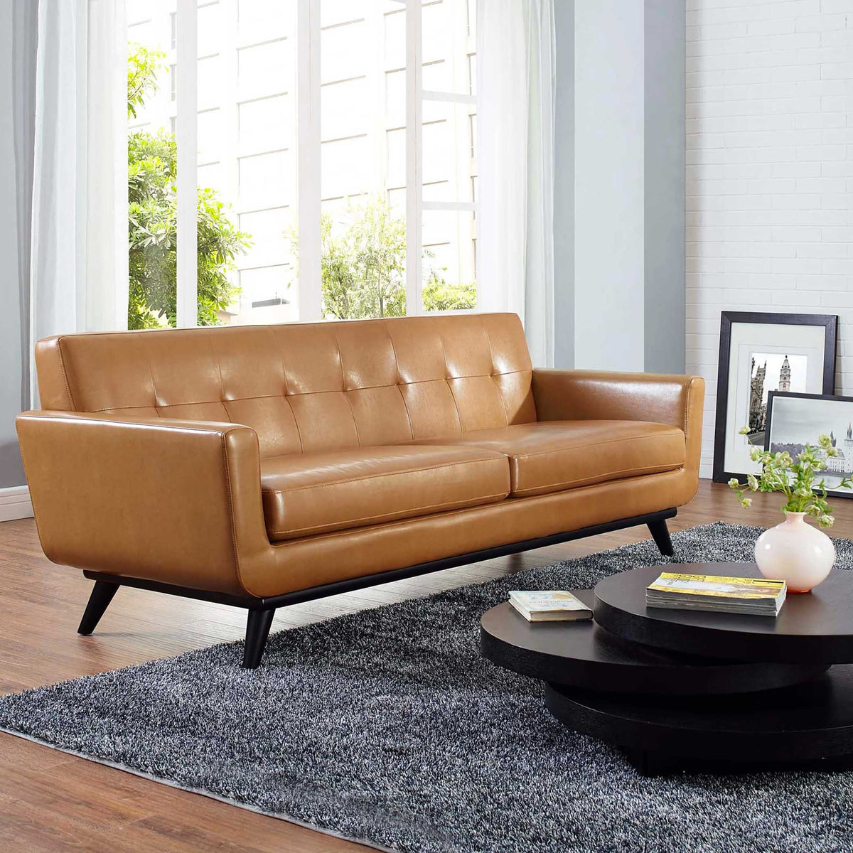 Emory Leather Sofa Tan