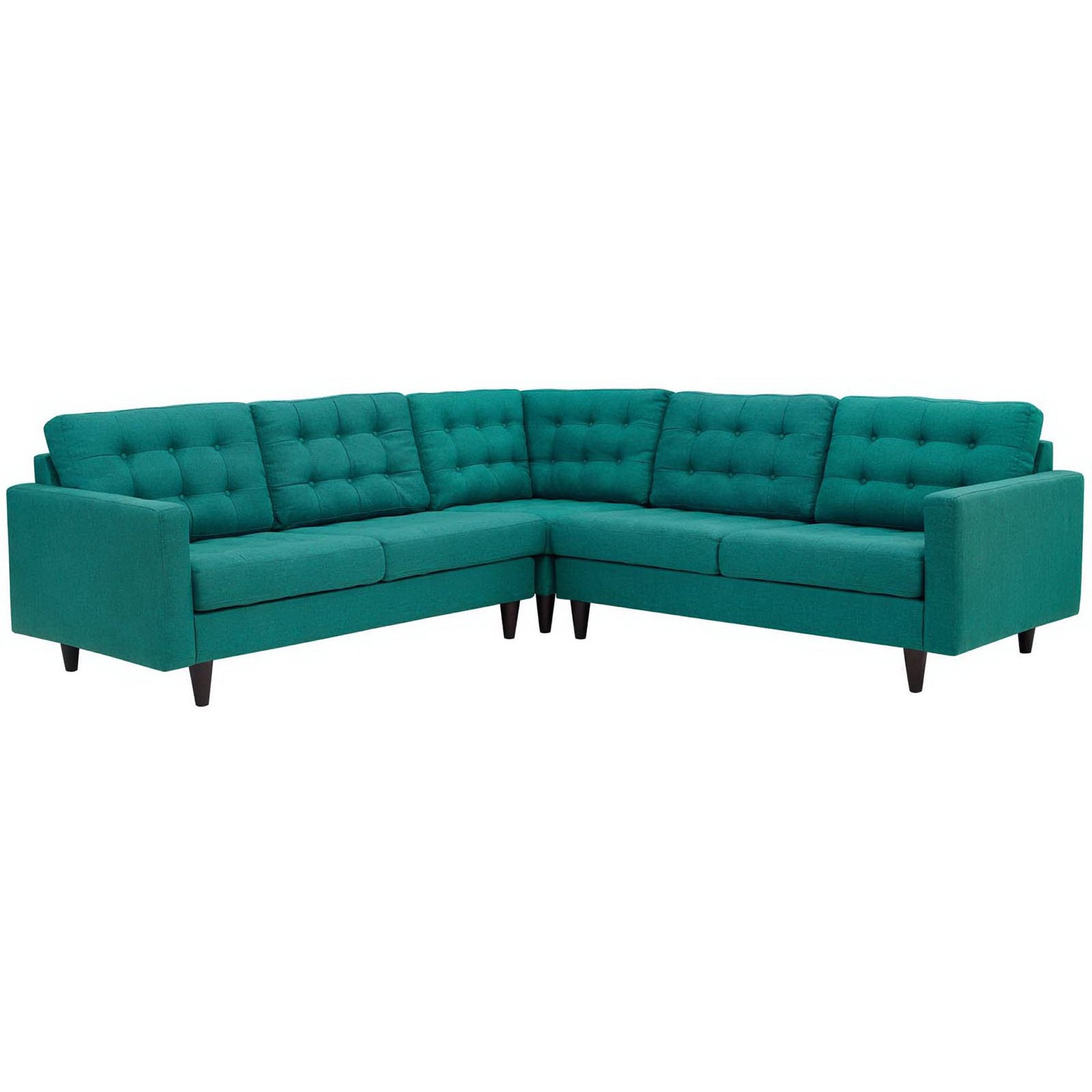 Emporia Fabric Corner Sectional Sofa Teal