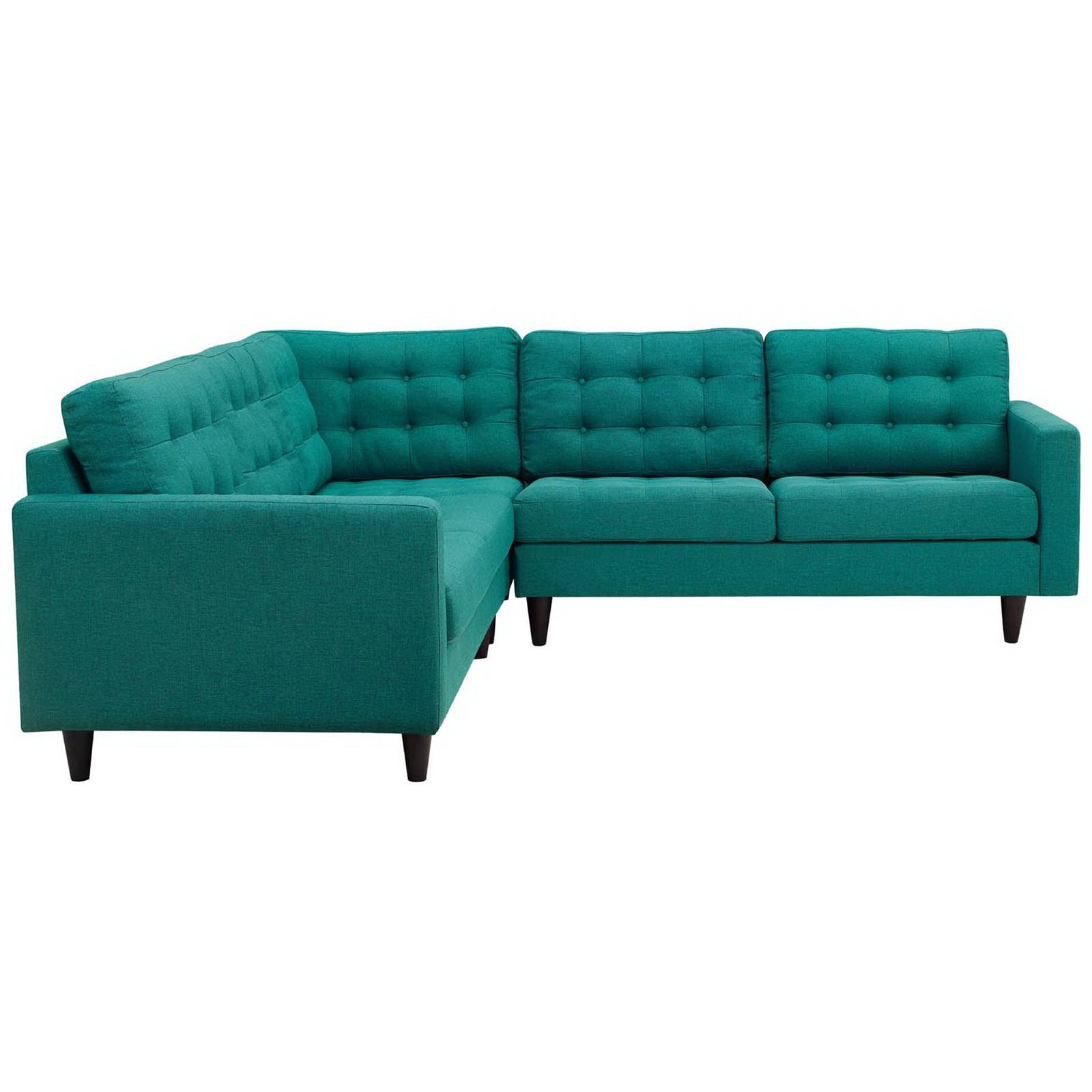 Emporia Fabric Corner Sectional Sofa Teal