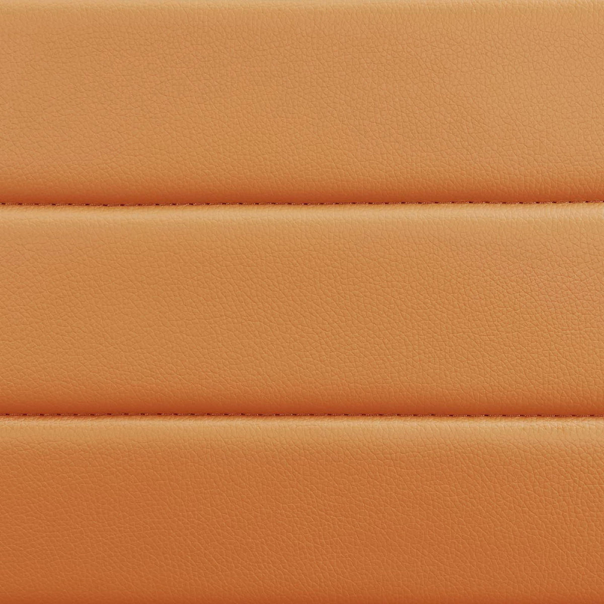 Soft tan faux leather upholstery with fine grain texture and tailored horizontal channel stitching || EEI-1525-TAN || swatch_studio