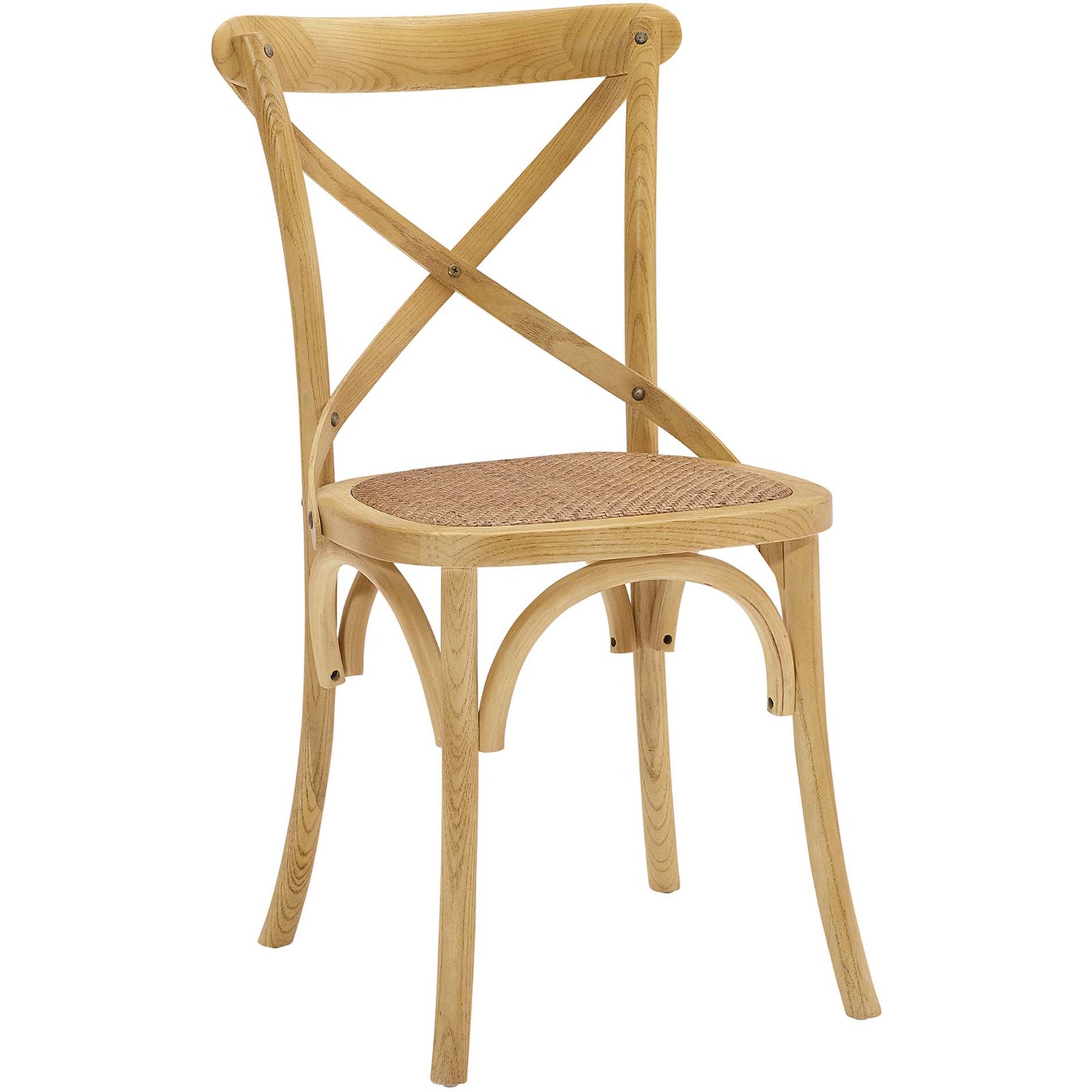 Gentry Rattan Seat Dining Side Chair Natural