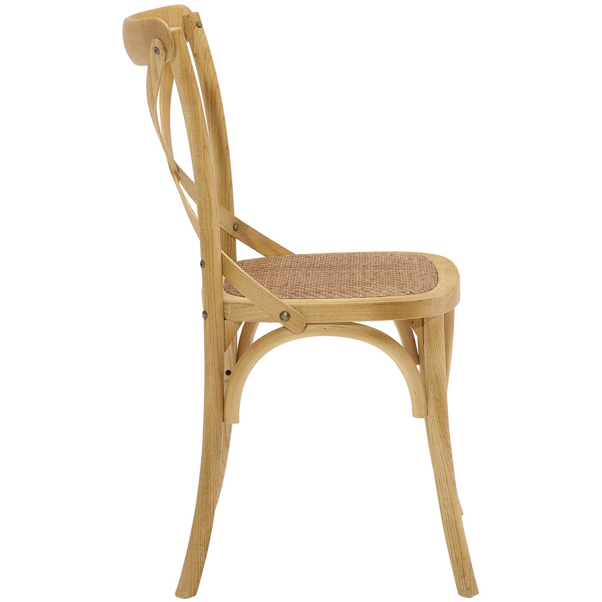 Gentry Rattan Seat Dining Side Chair Natural