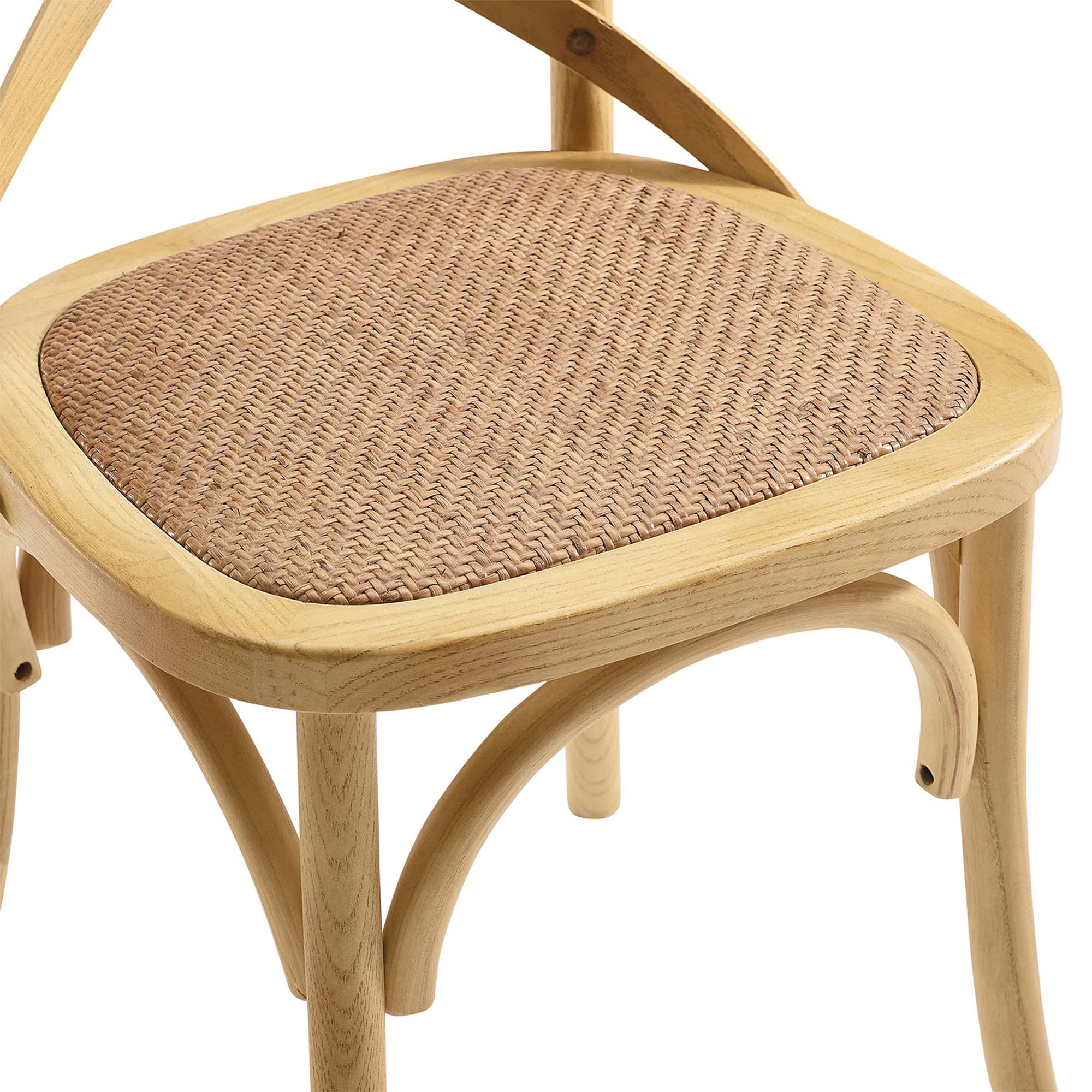 Gentry Rattan Seat Dining Side Chair Natural