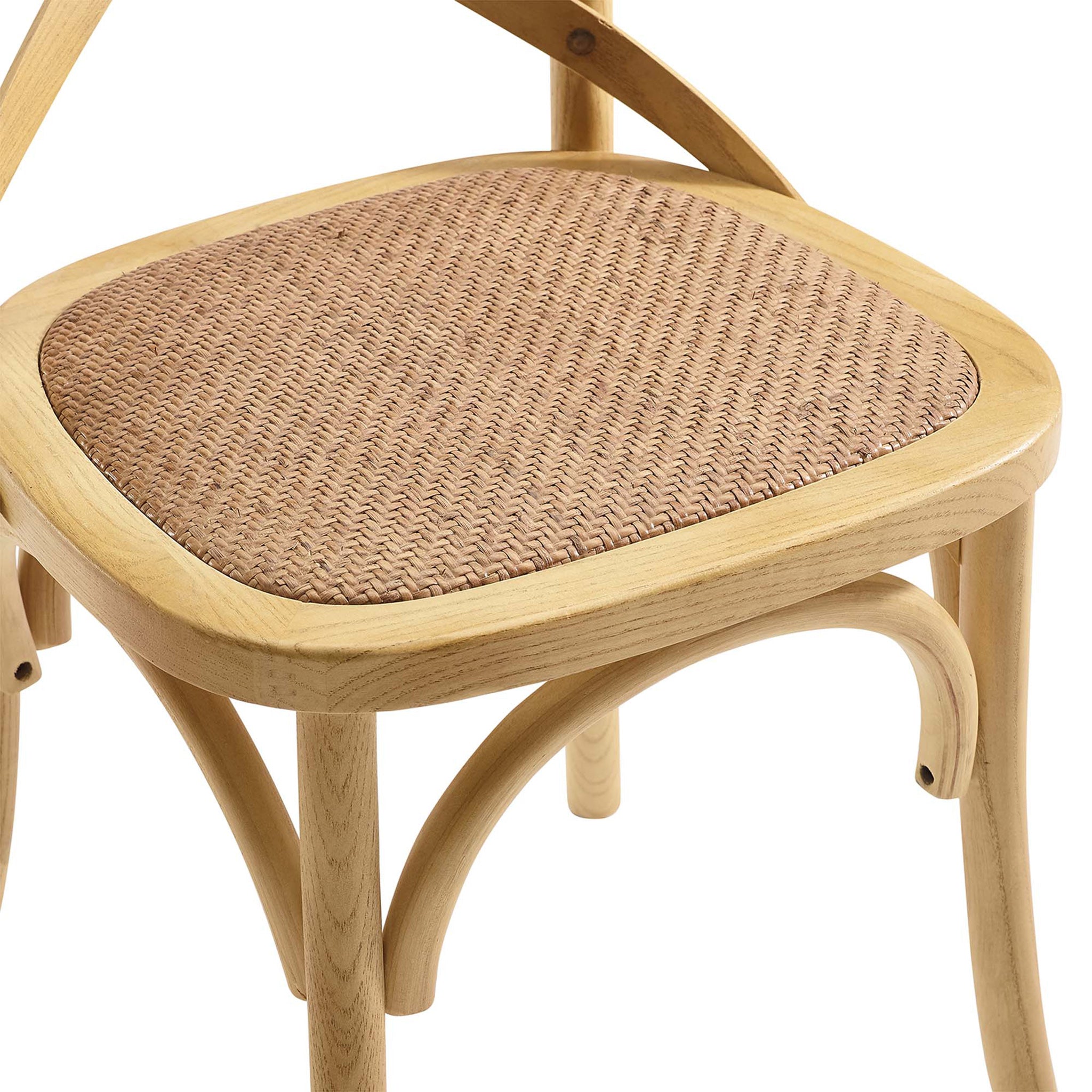 Gentry Rattan Seat Dining Side Chair Natural