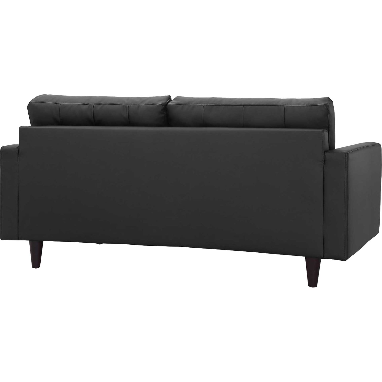 Era Leather Loveseat Black