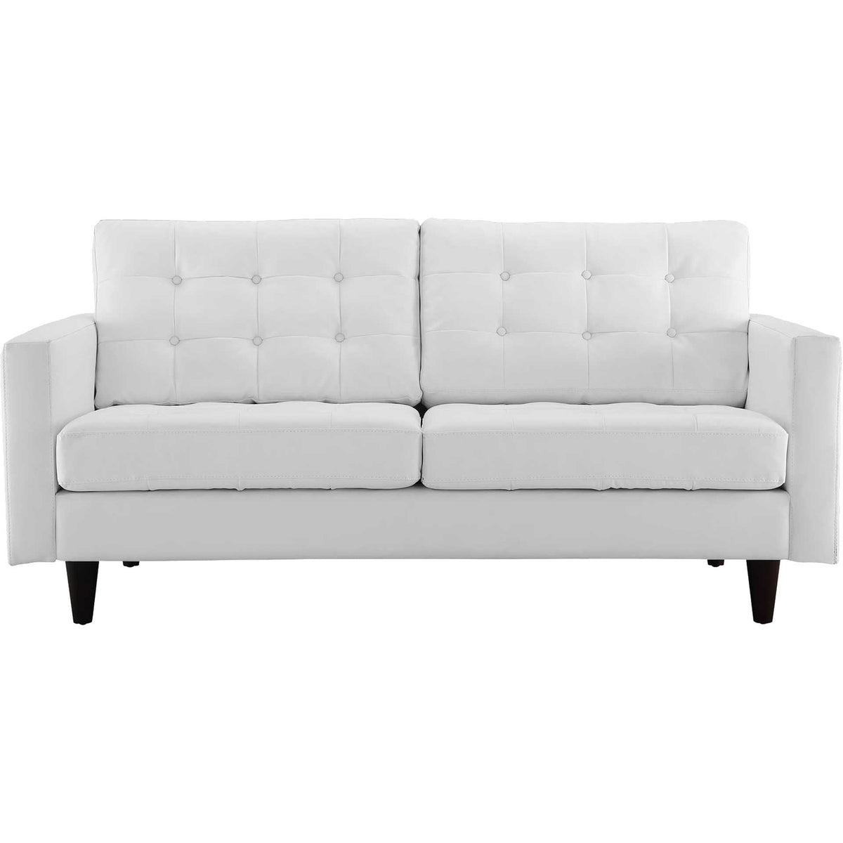 Era Leather Loveseat White