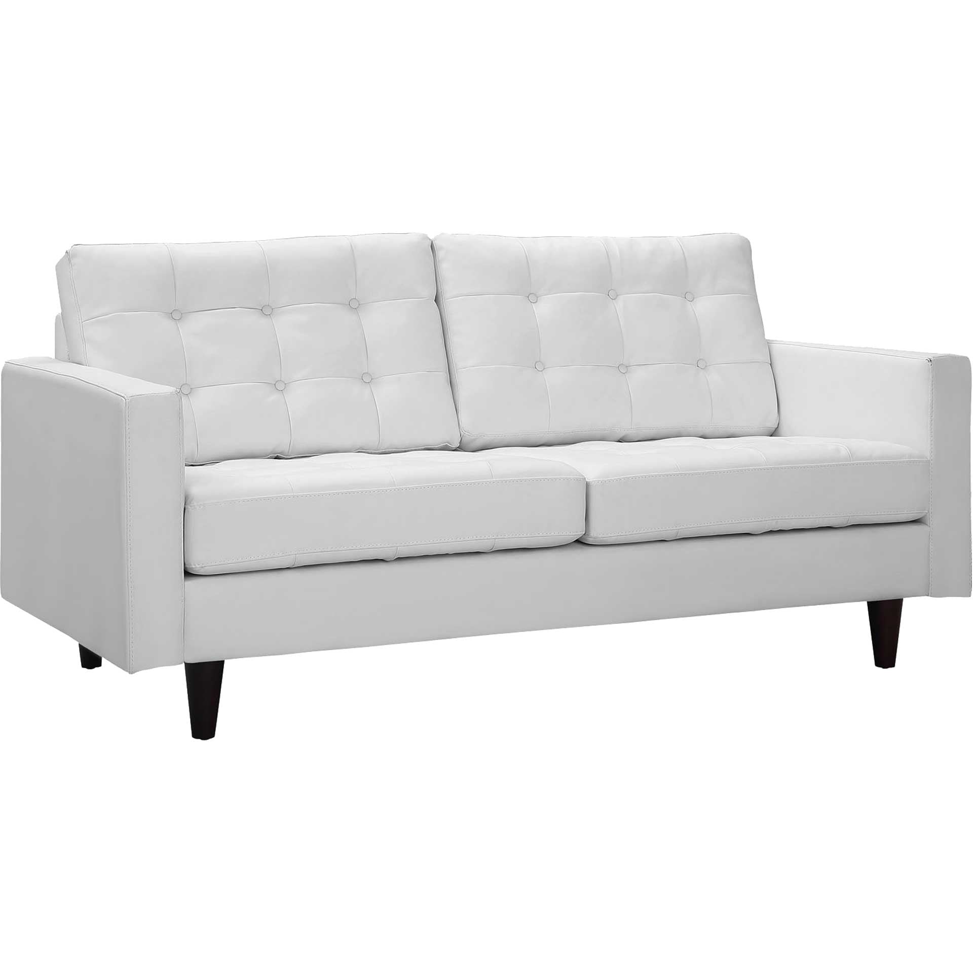 Era Leather Loveseat White