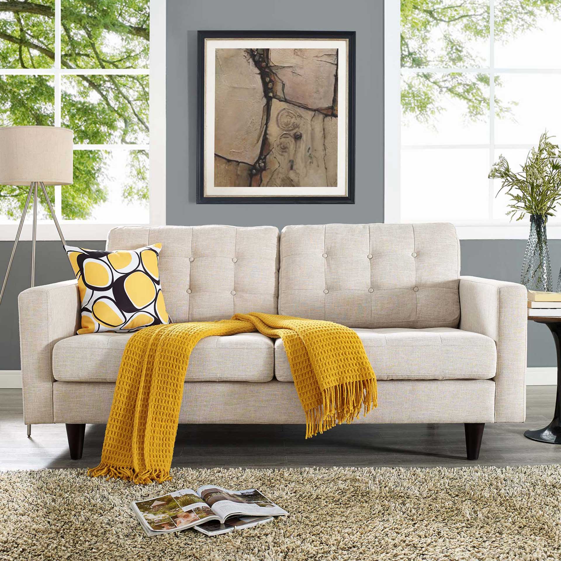 Era Upholstered Loveseat Beige