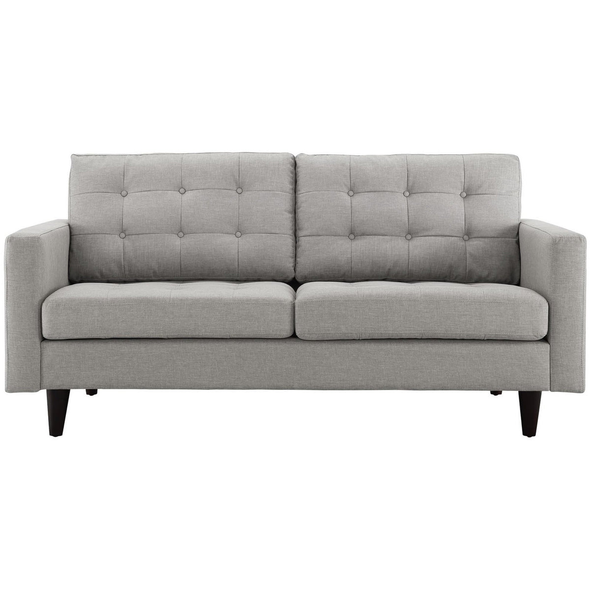 Emporia Upholstered Loveseat Light Gray