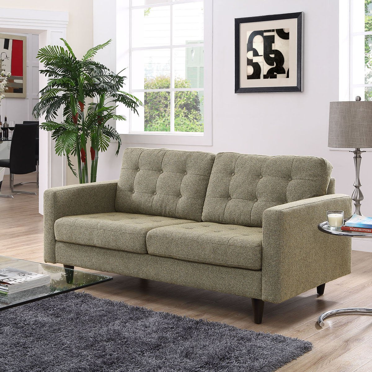 Era Upholstered Loveseat Oatmeal
