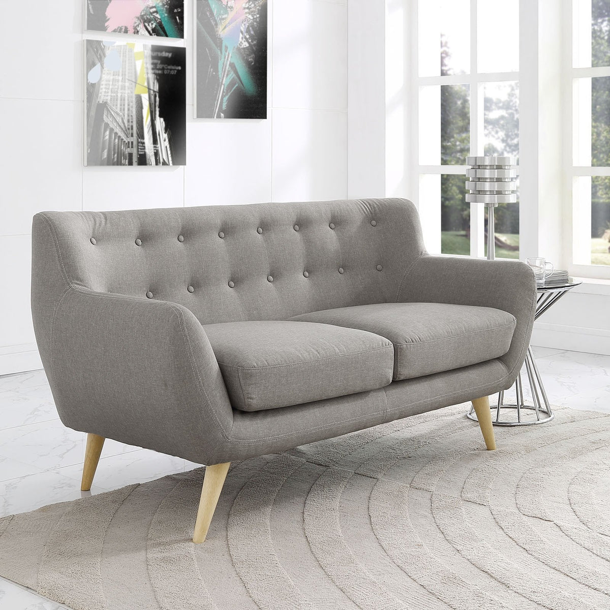 Reverence Loveseat Light Gray