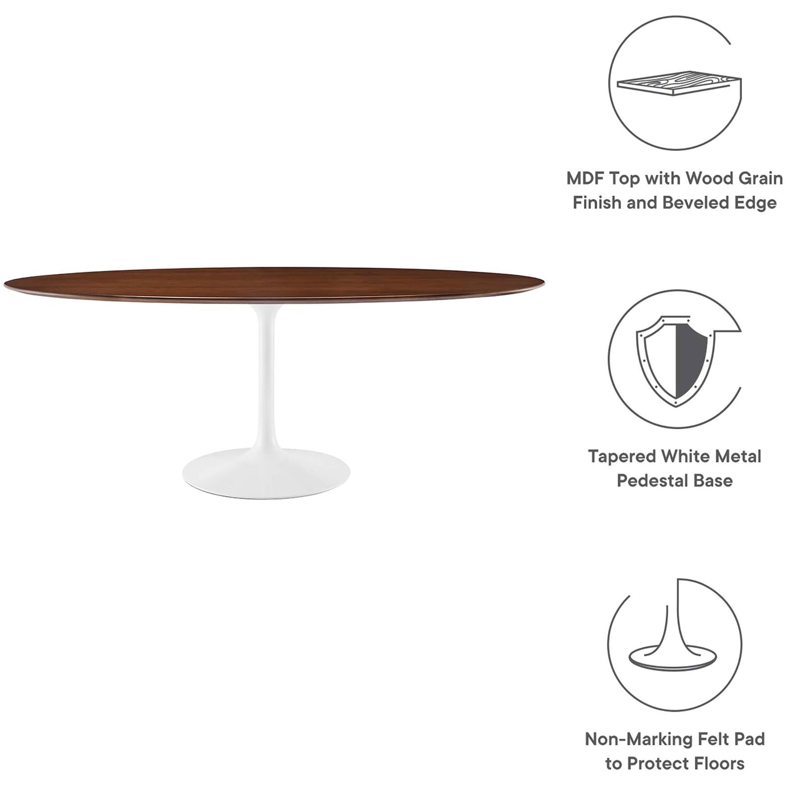 Lipton Oval Dining Table Walnut