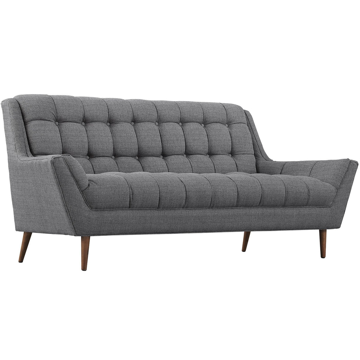 Reborn Fabric Loveseat Gray