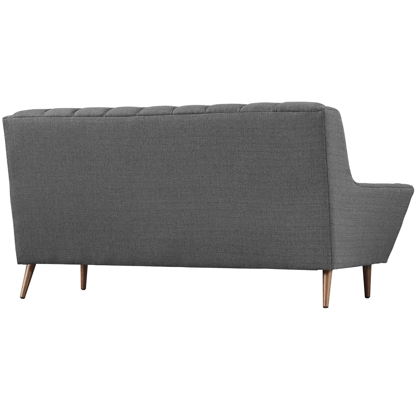 Reborn Fabric Loveseat Gray