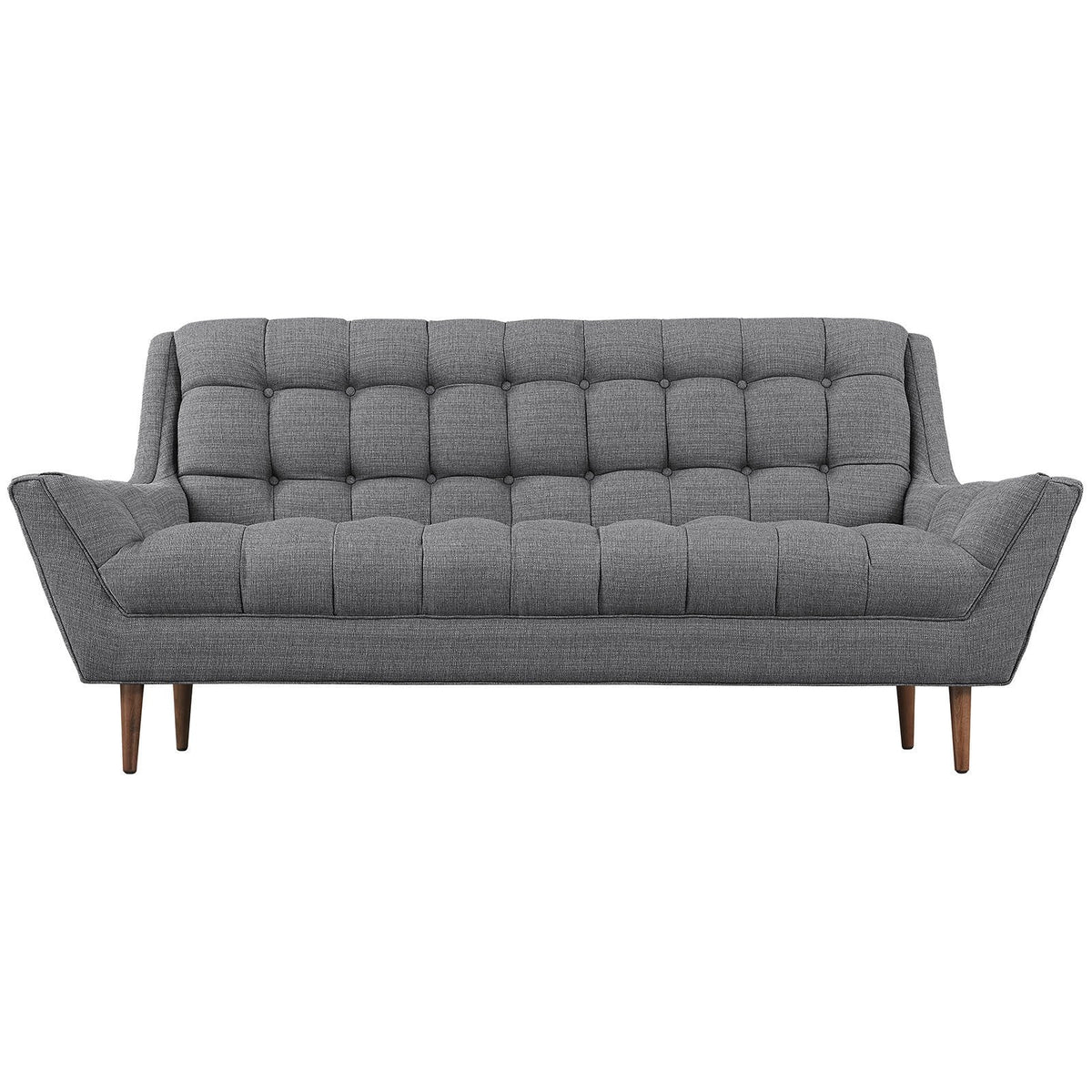 Reborn Fabric Loveseat Gray