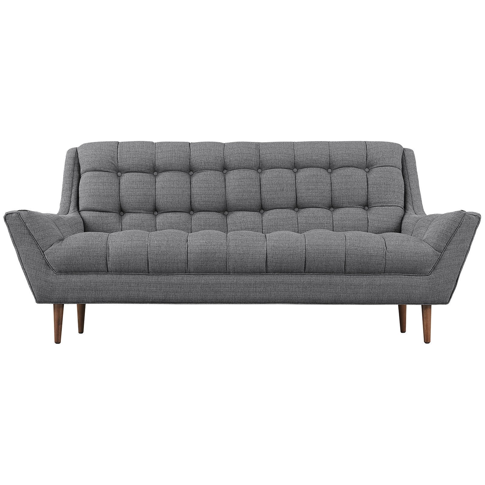 Reborn Fabric Loveseat Gray