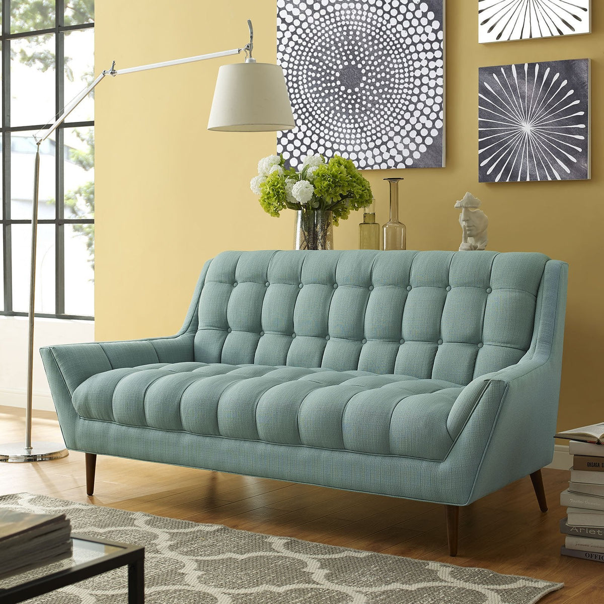 Reborn Fabric Loveseat Laguna