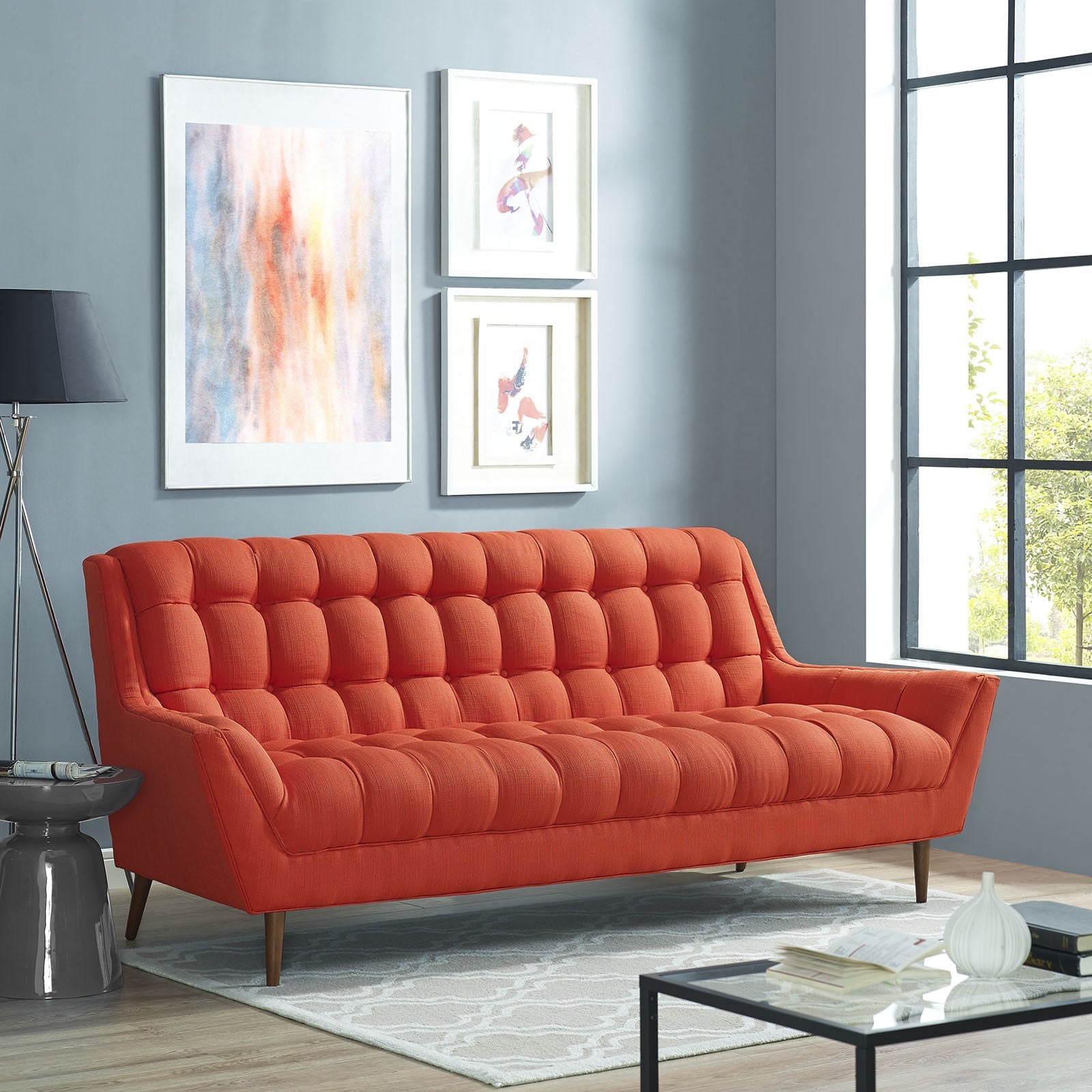 Reborn Fabric Sofa Atomic Red