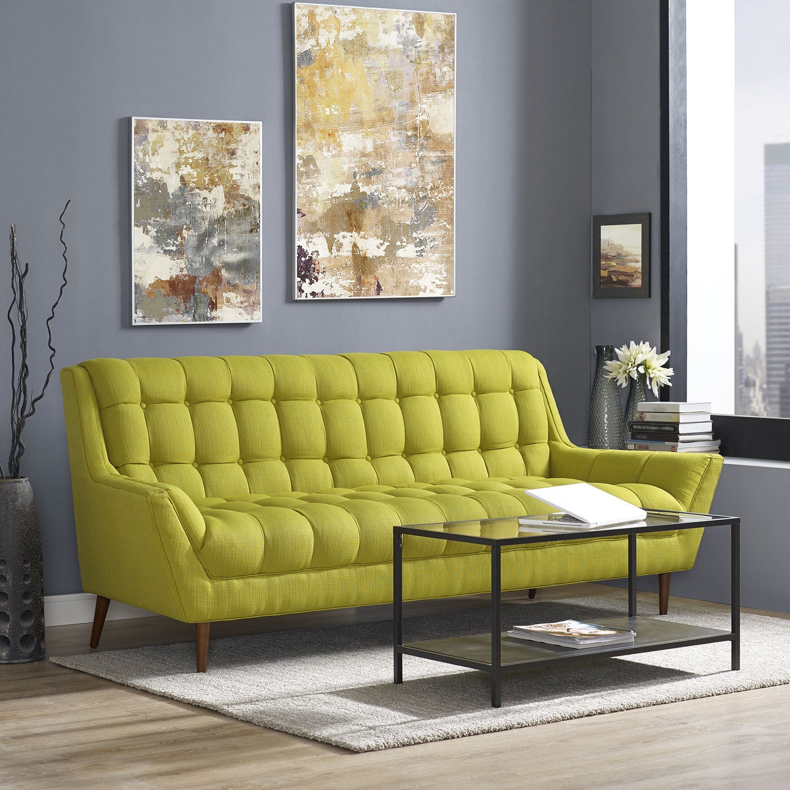 Reborn Fabric Sofa Wheatgrass