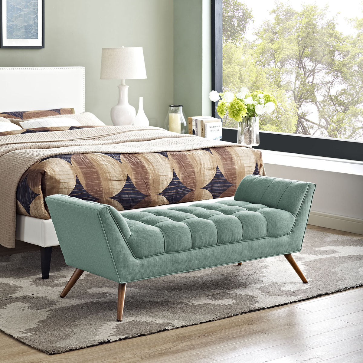 Reborn Fabric Bench Laguna