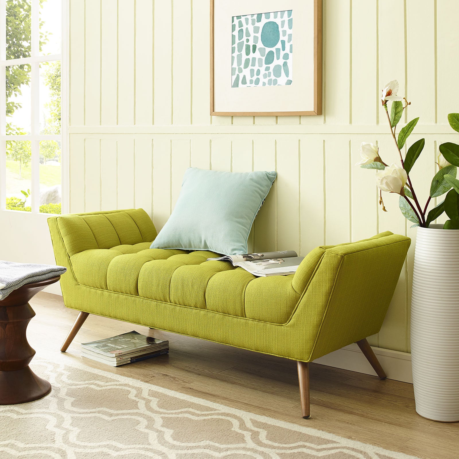 Reborn Fabric Bench Wheatgrass