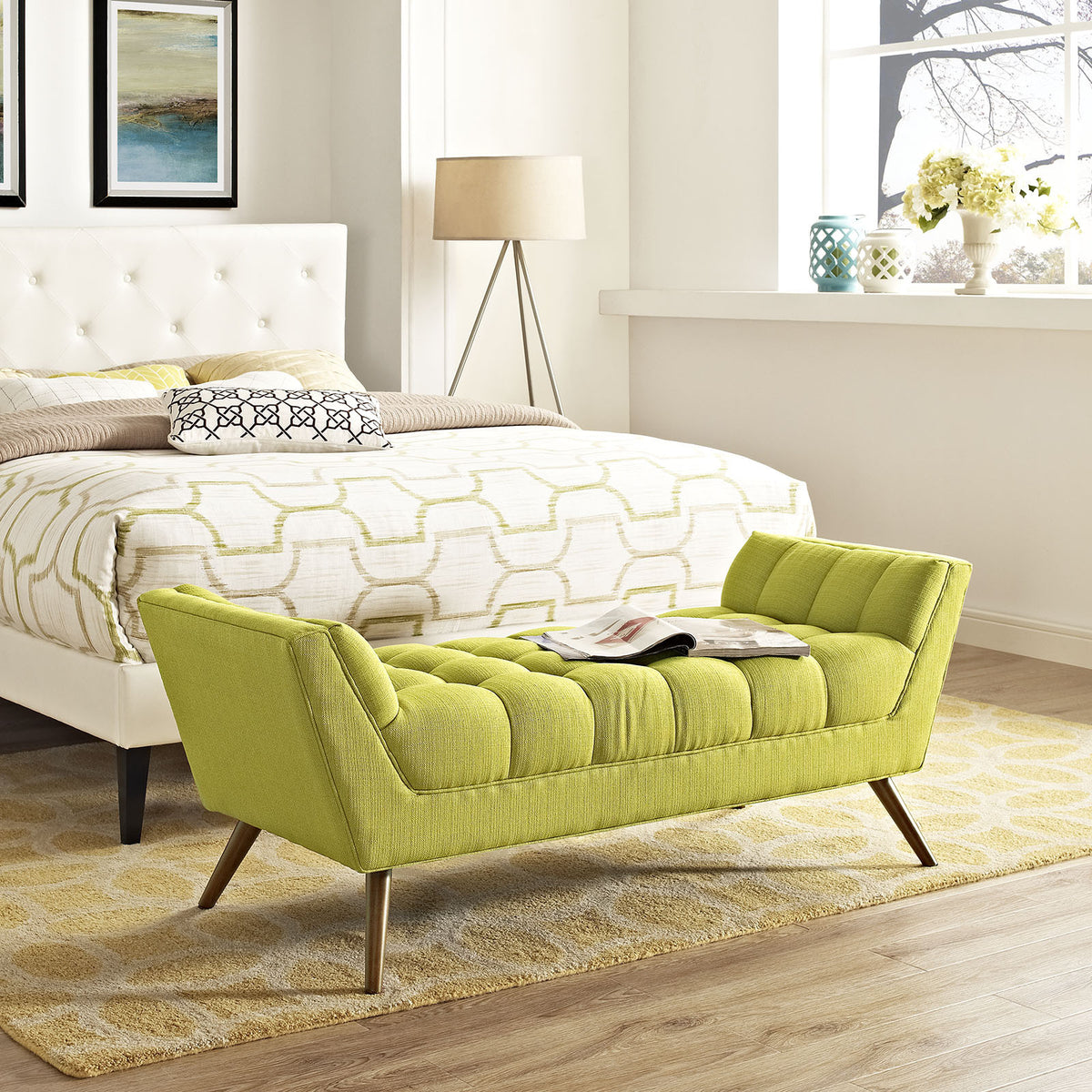 Reborn Fabric Bench Wheatgrass