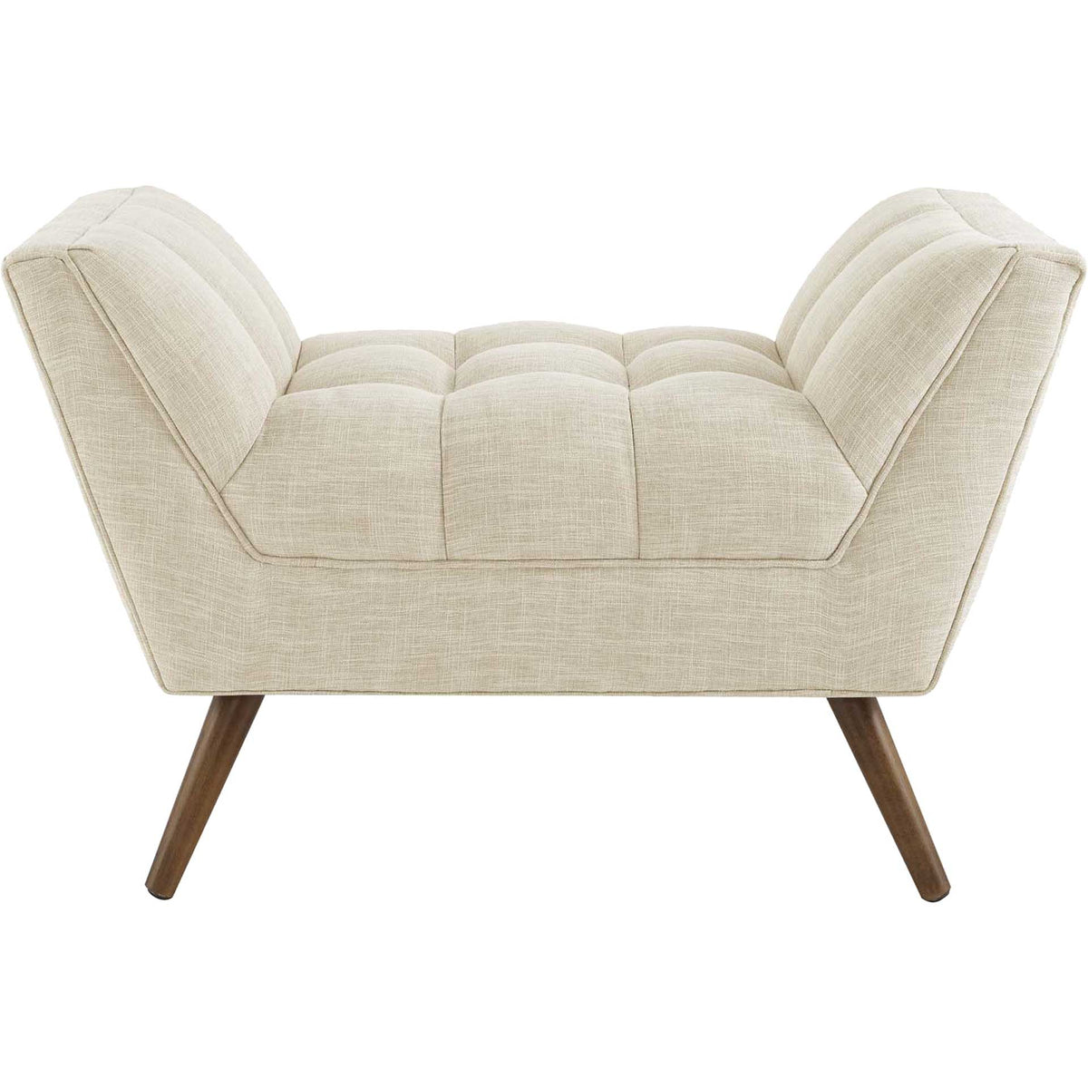 Reborn Fabric Short Ottoman Beige