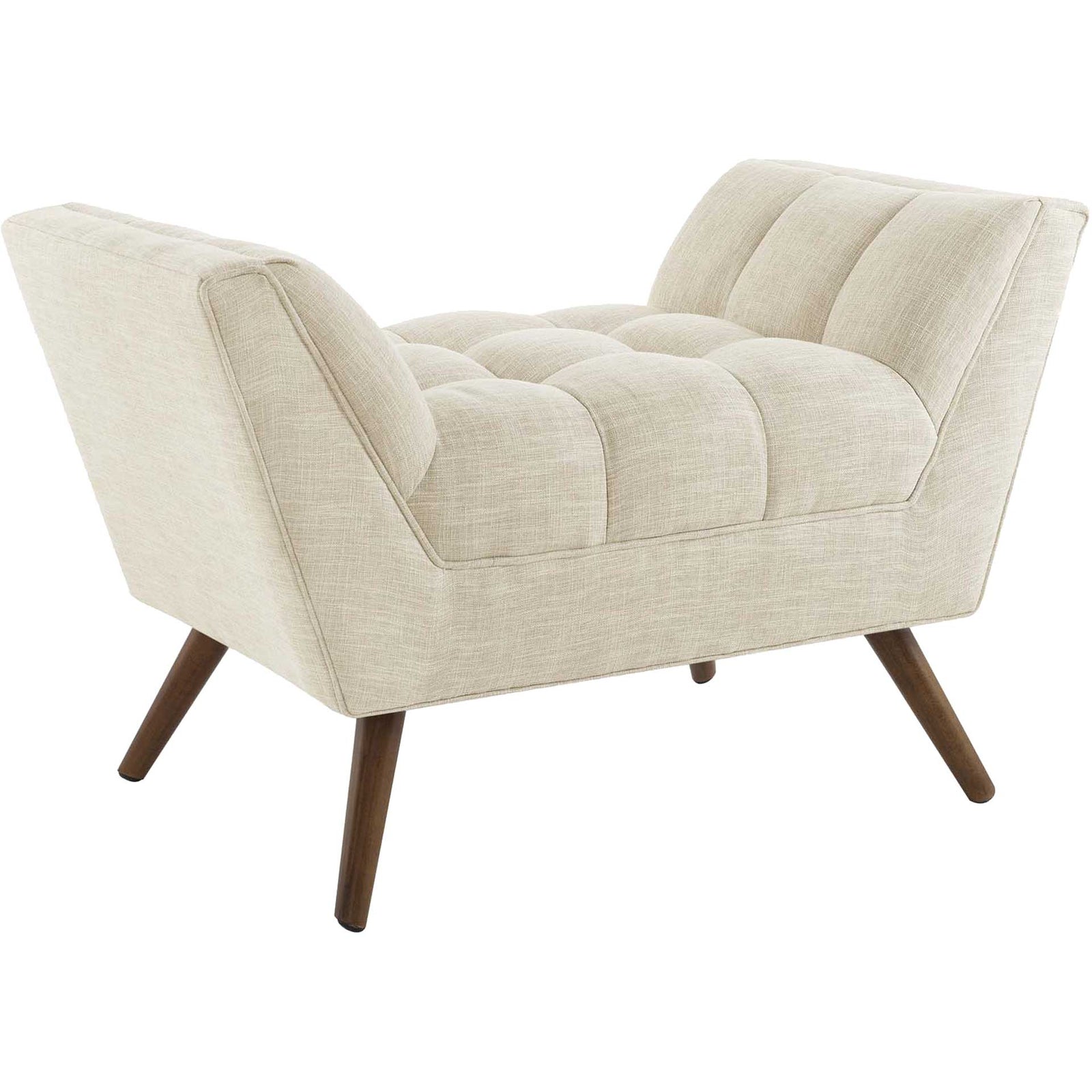 Reborn Fabric Short Ottoman Beige