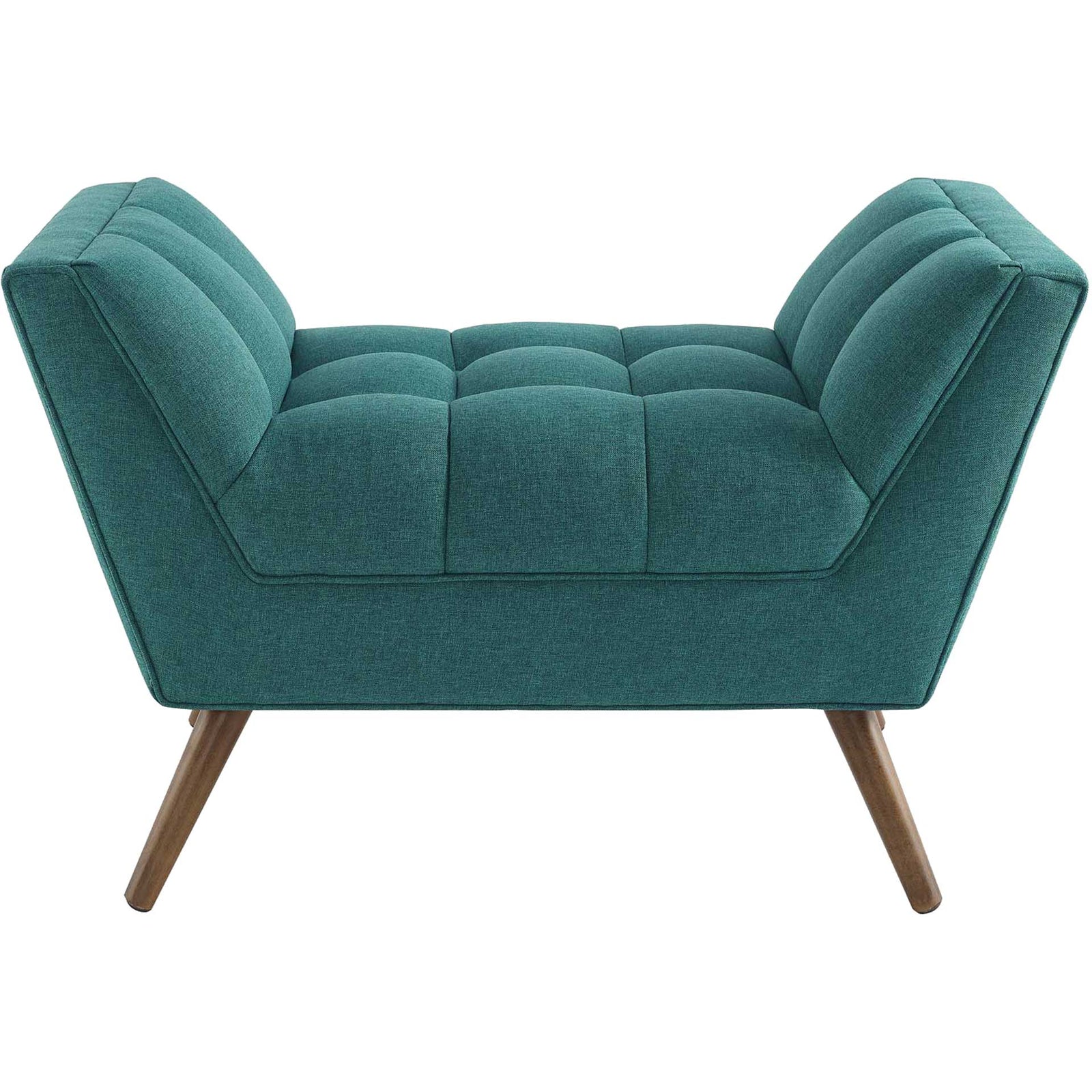 Reborn Fabric Short Ottoman Teal
