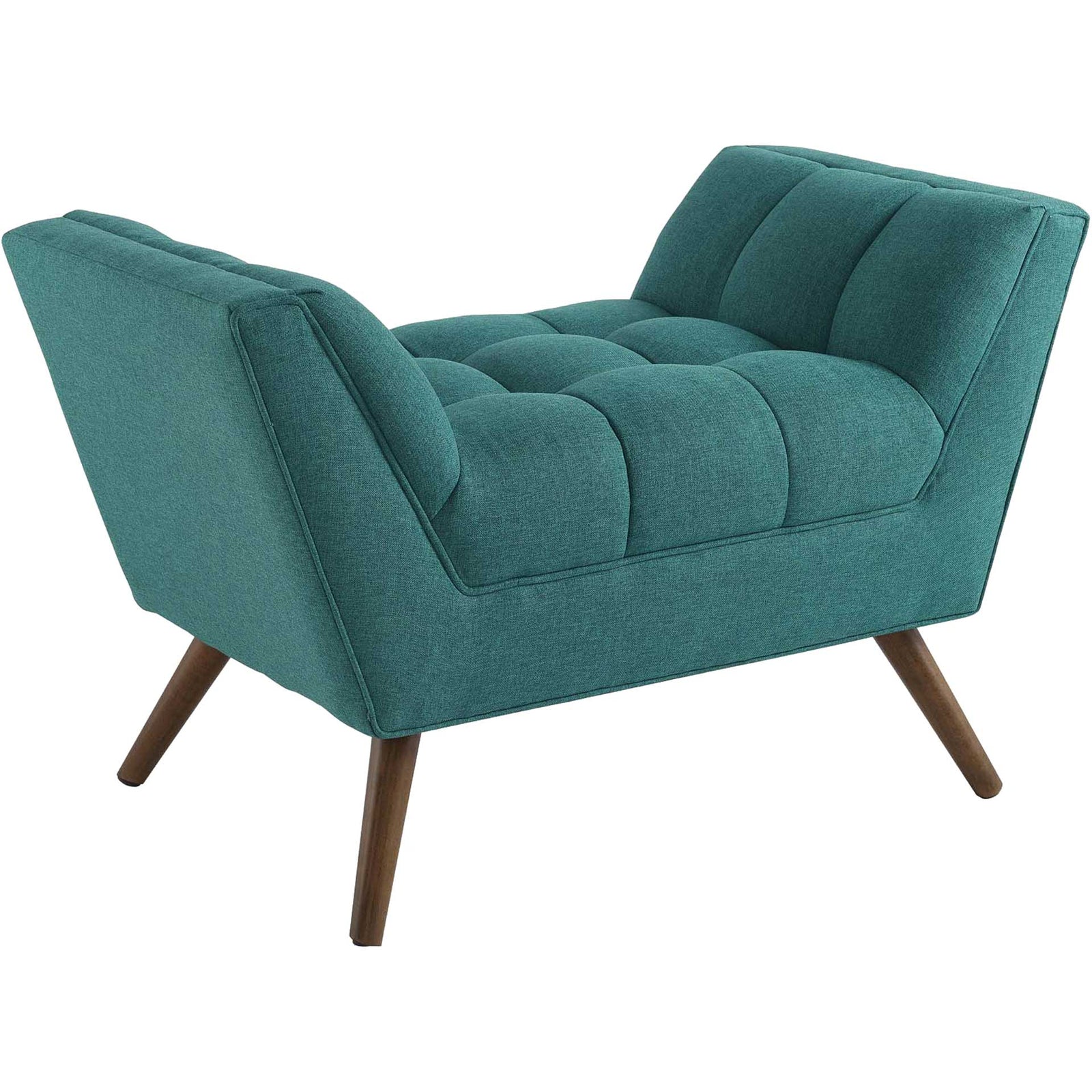 Reborn Fabric Short Ottoman Teal