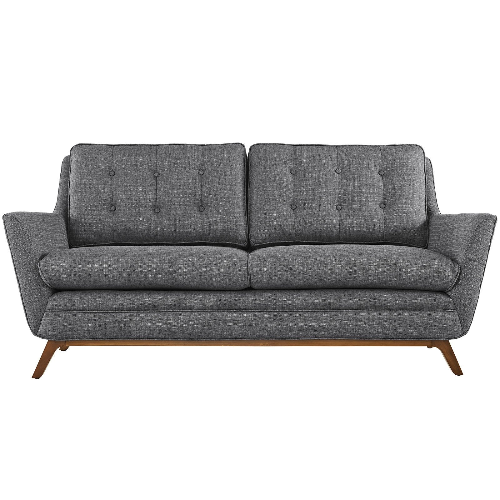 Beowulf Fabric Loveseat Gray